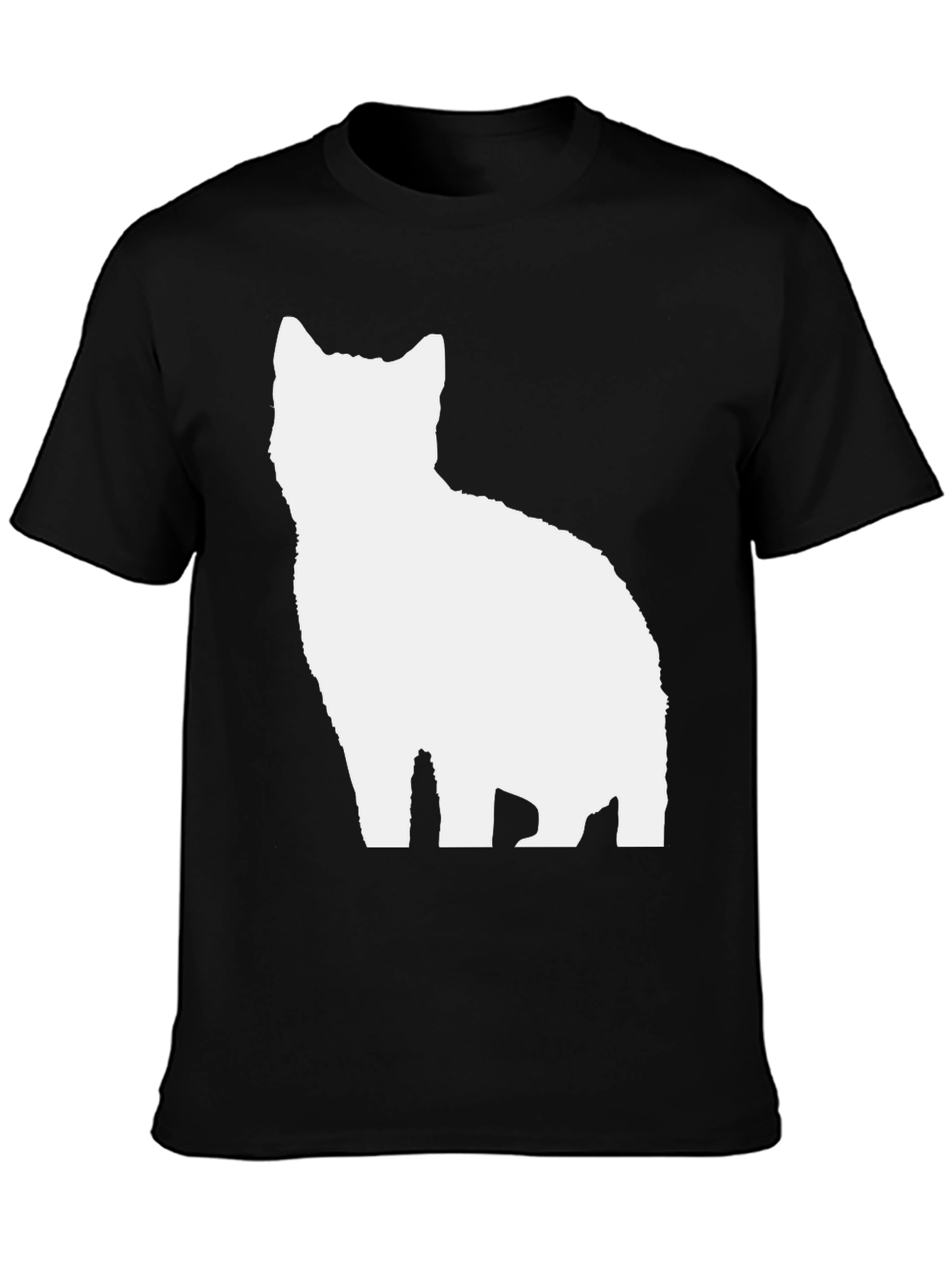 Cool Cat Silhouette Black T-Shirt