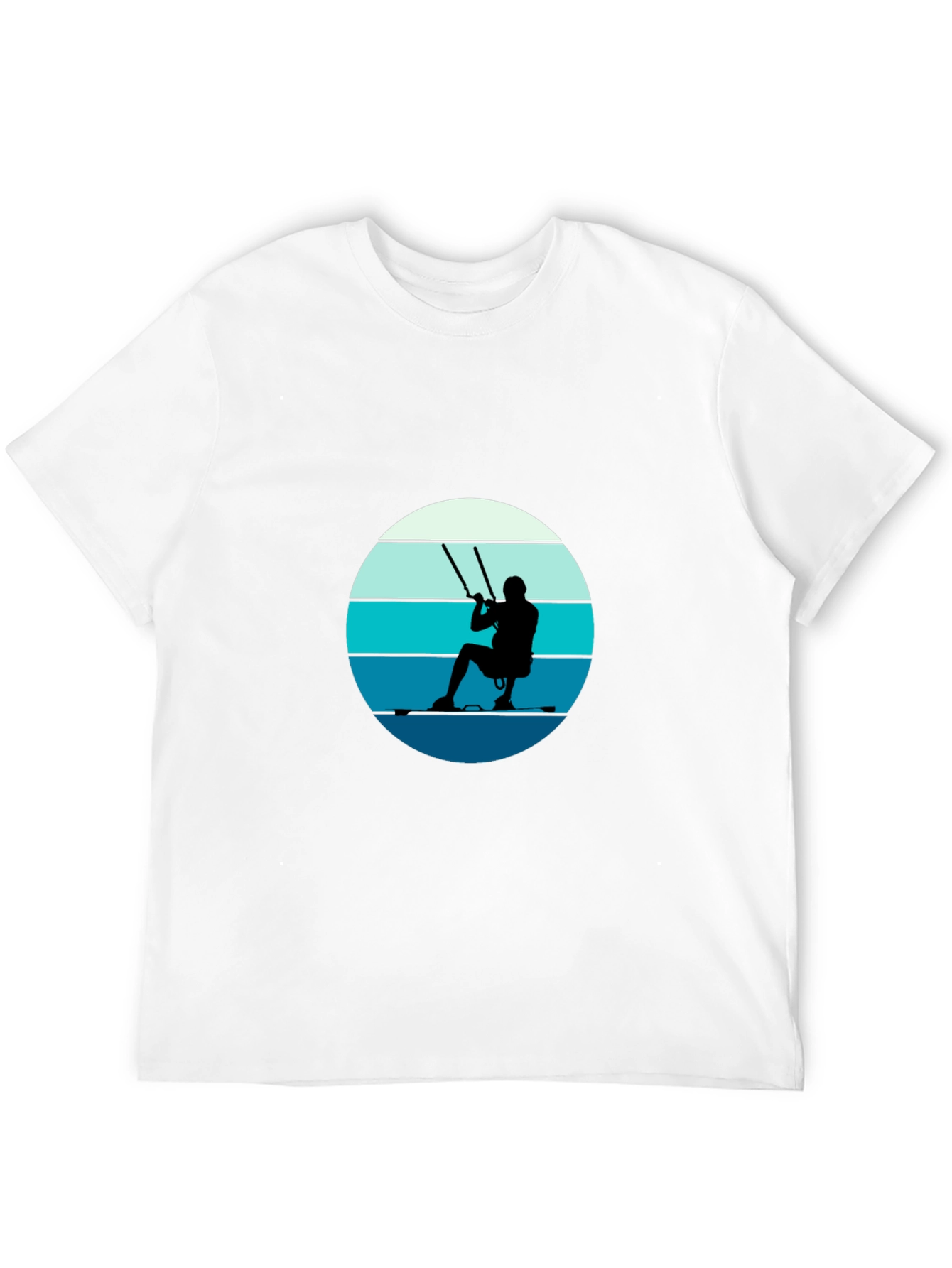 Retro Kite Surfing T-Shirt - Black