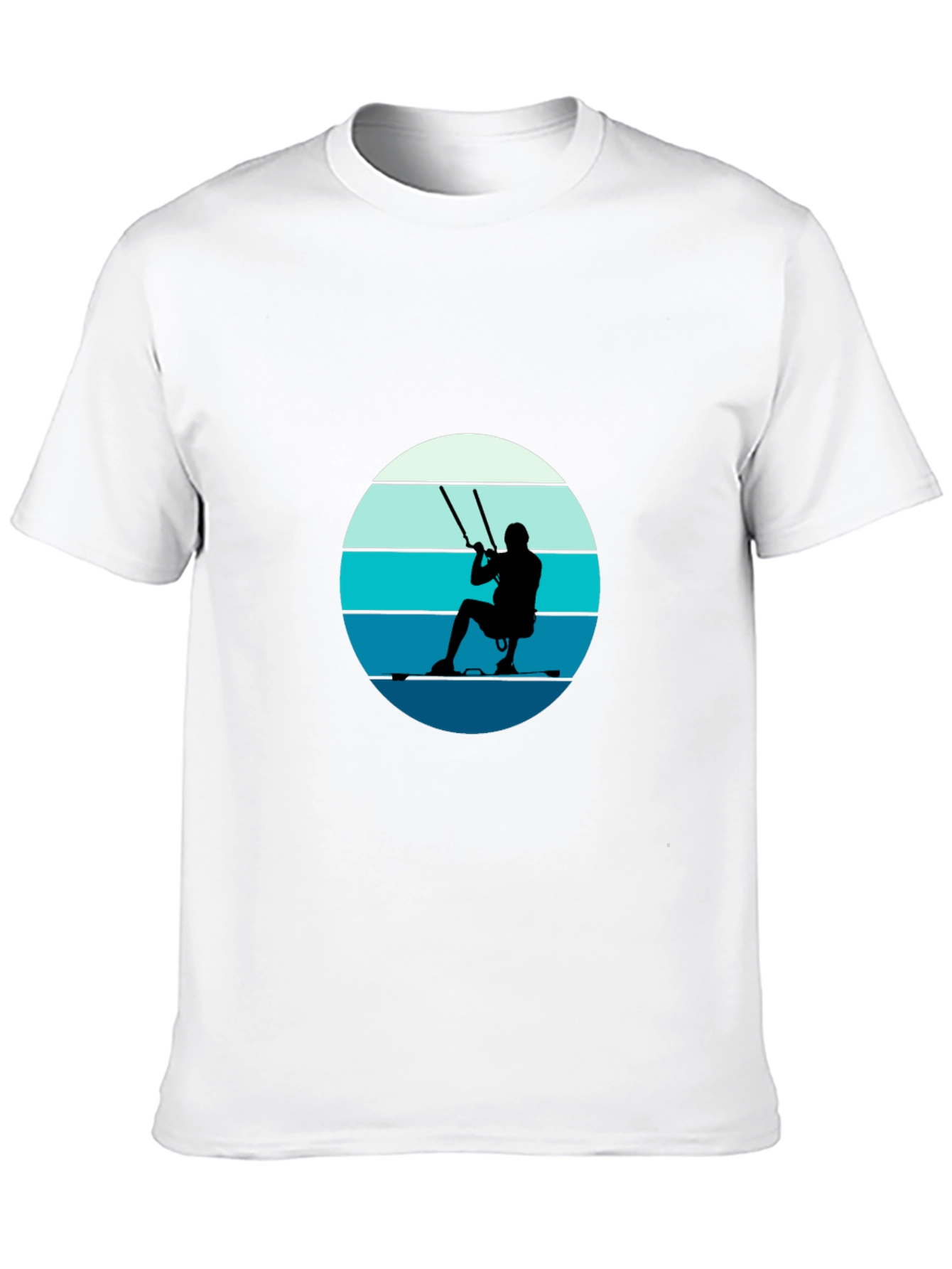 Retro Kite Surfing T-Shirt - Black