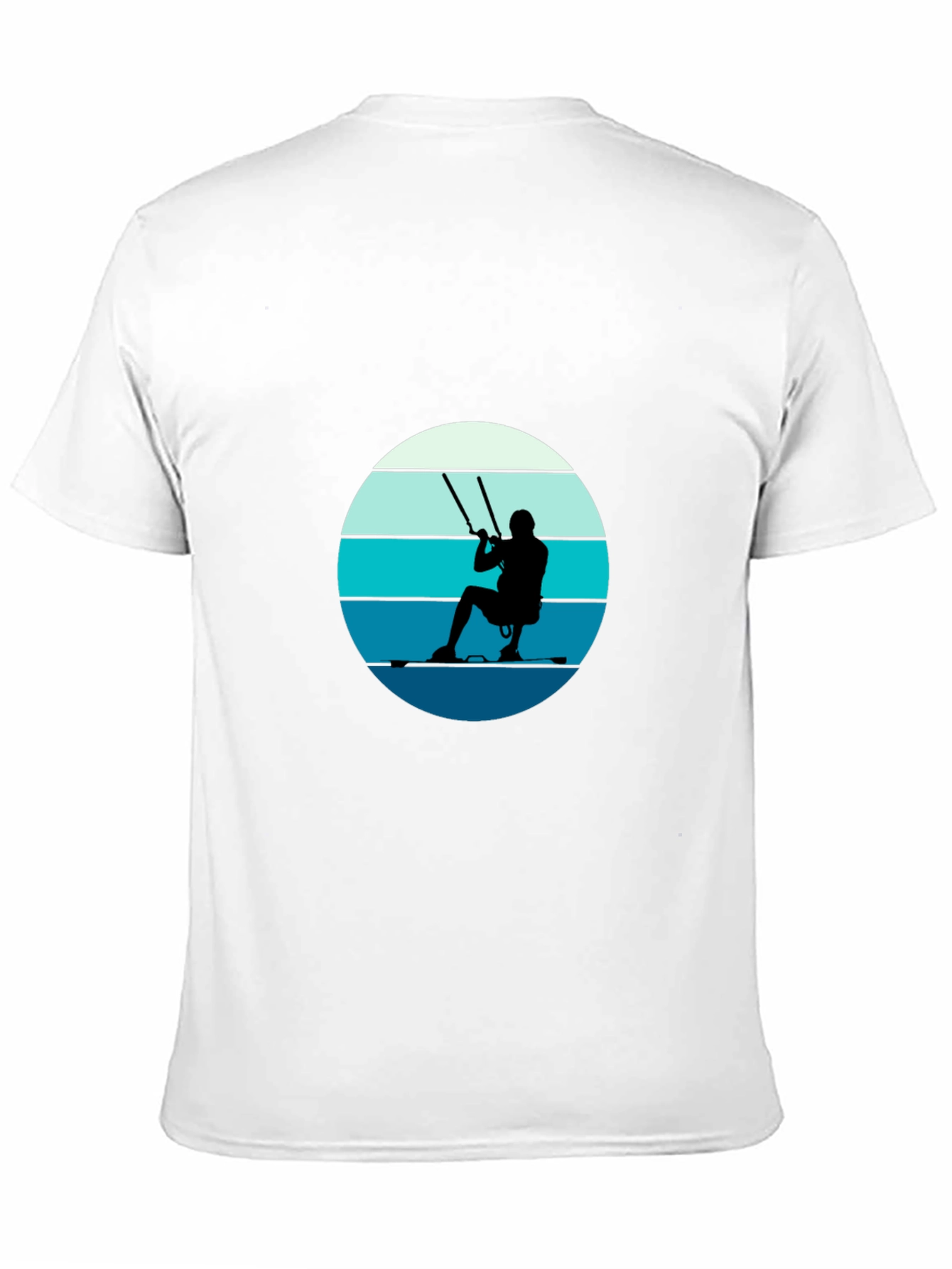Retro Kite Surfing T-Shirt - Black