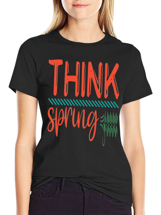 Think Spring Graphic Tee - Mens Casual Short Sleeve