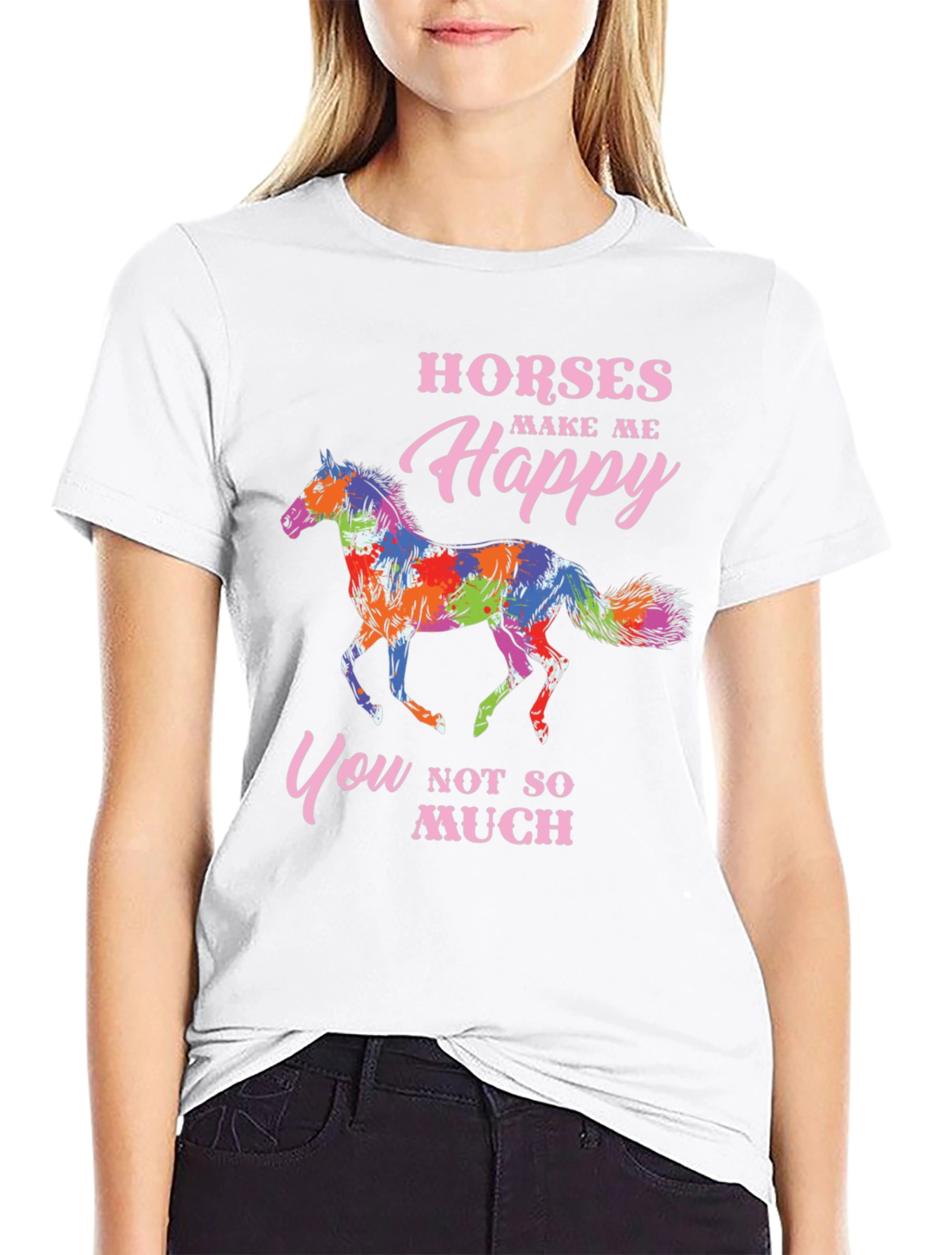 Horses Make Me Happy T-Shirt