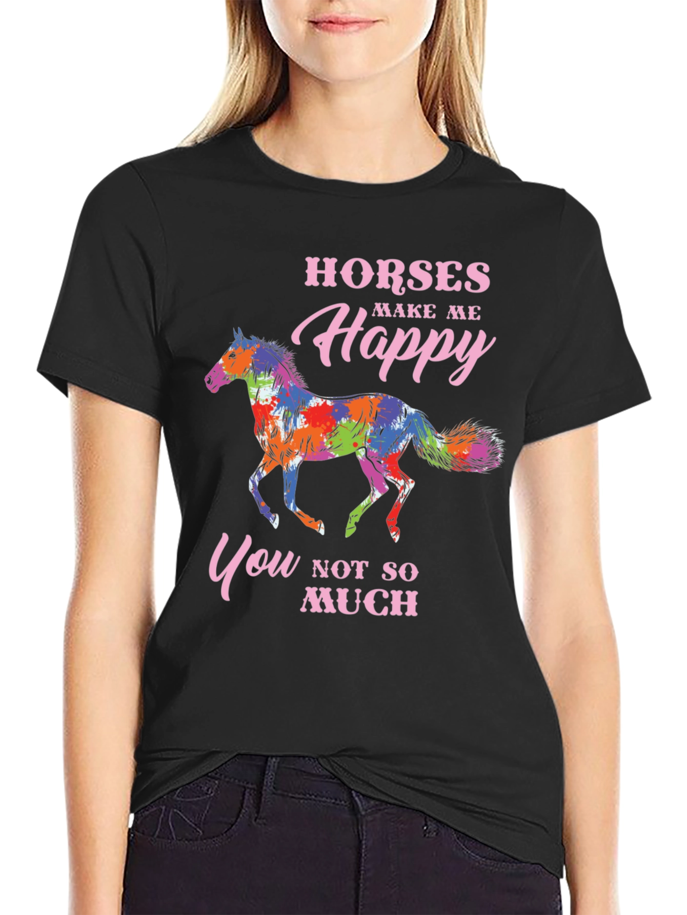 Horses Make Me Happy T-Shirt