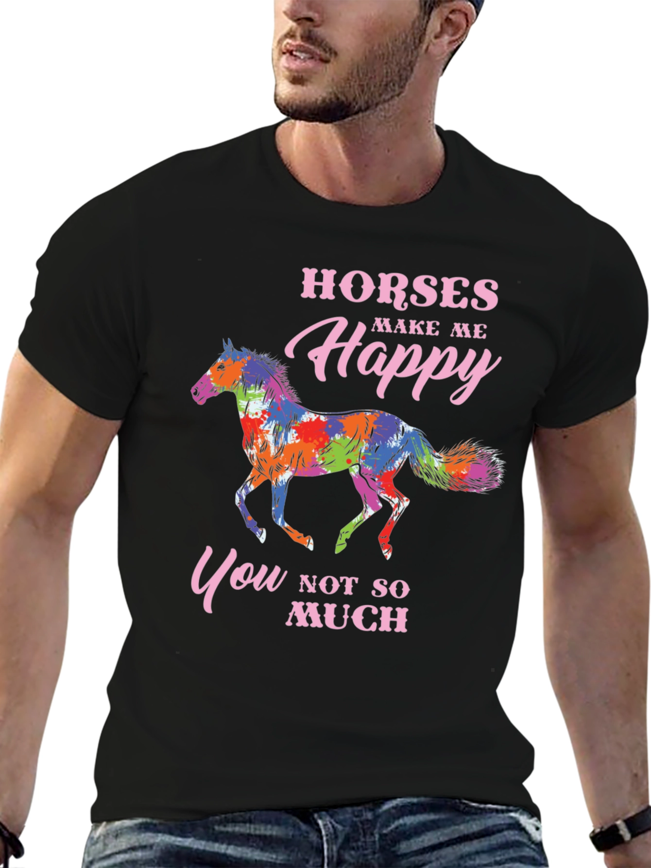 Horses Make Me Happy T-Shirt