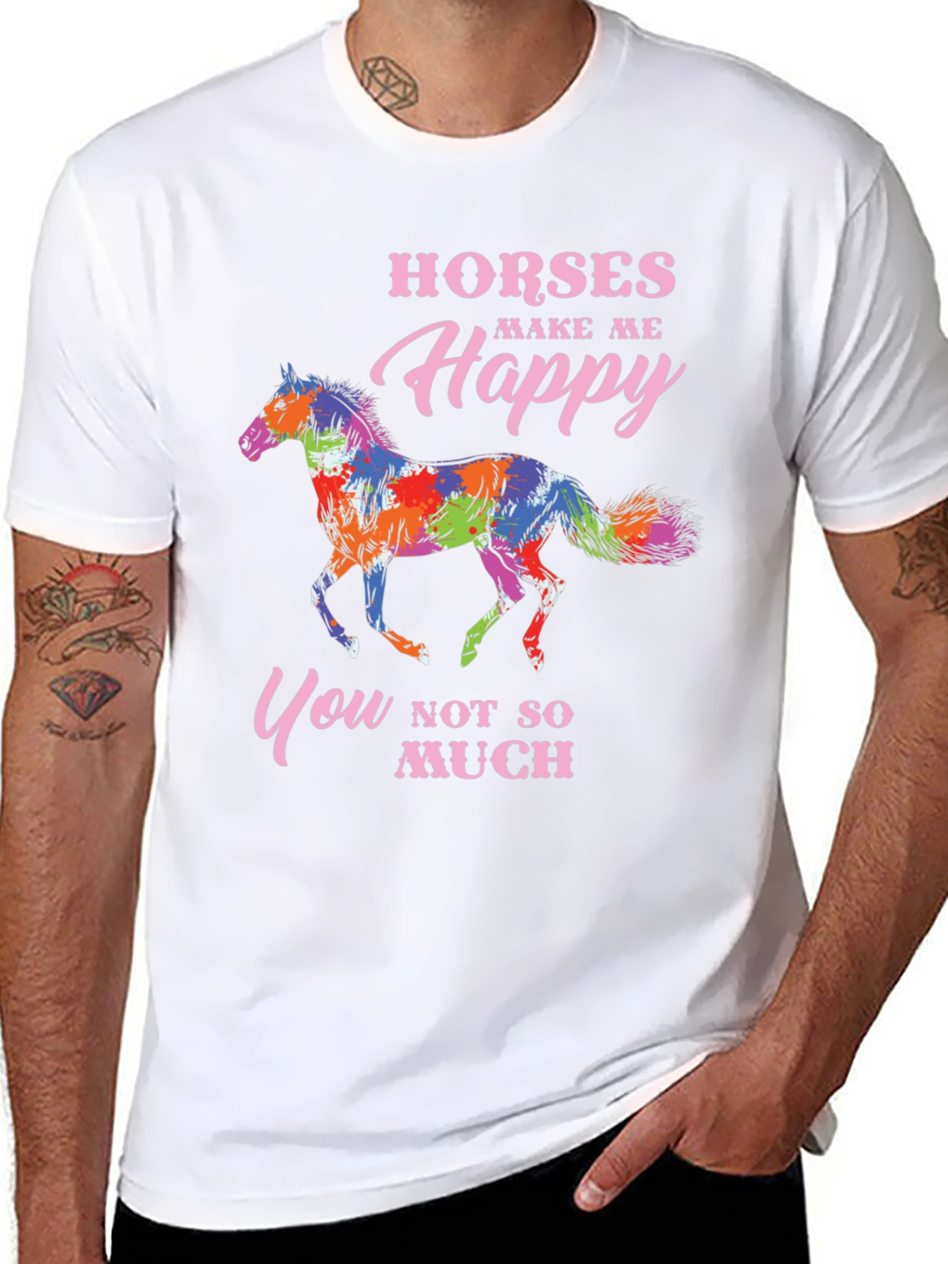 Horses Make Me Happy T-Shirt