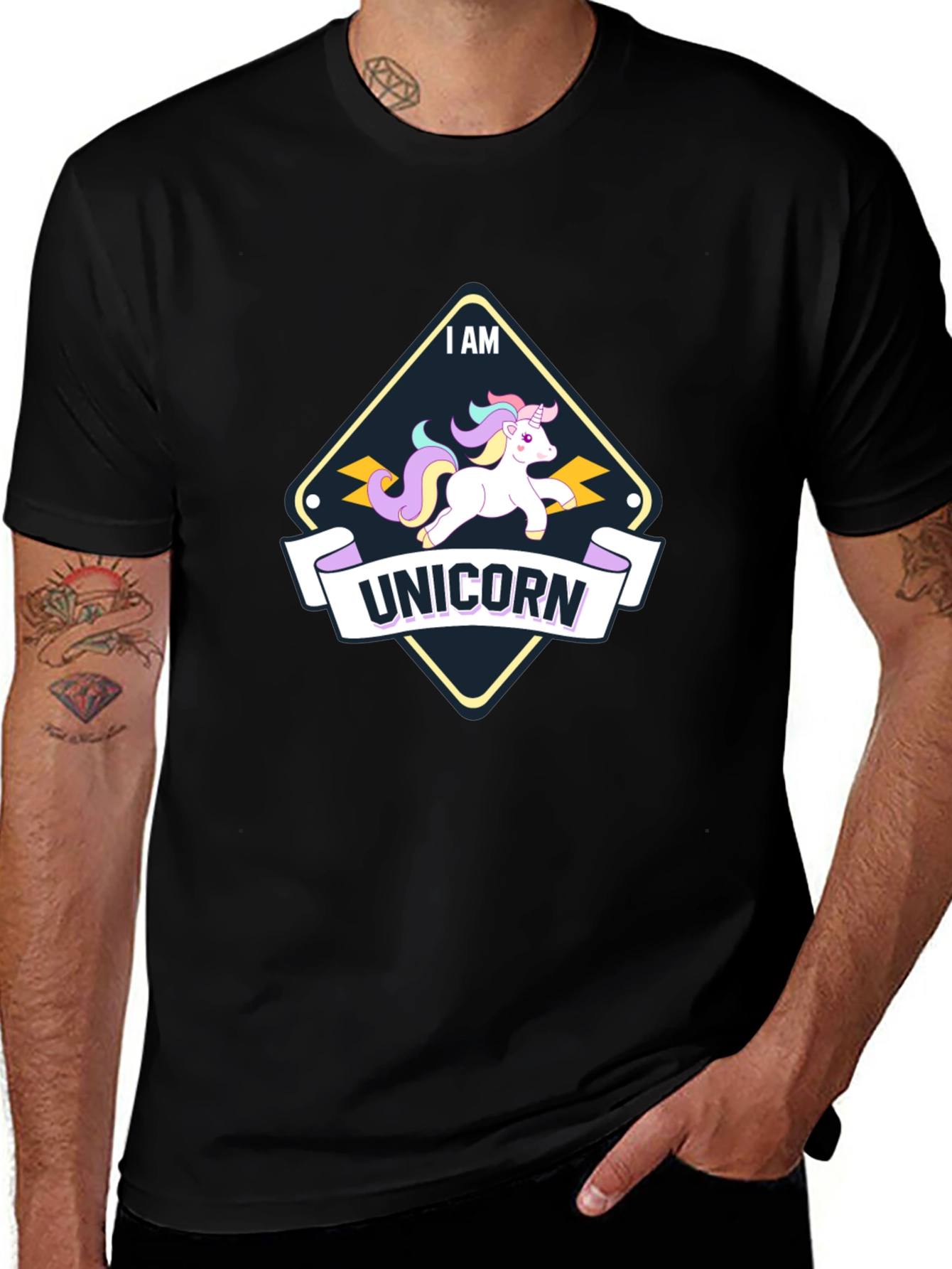 I Am Unicorn Black T-Shirt