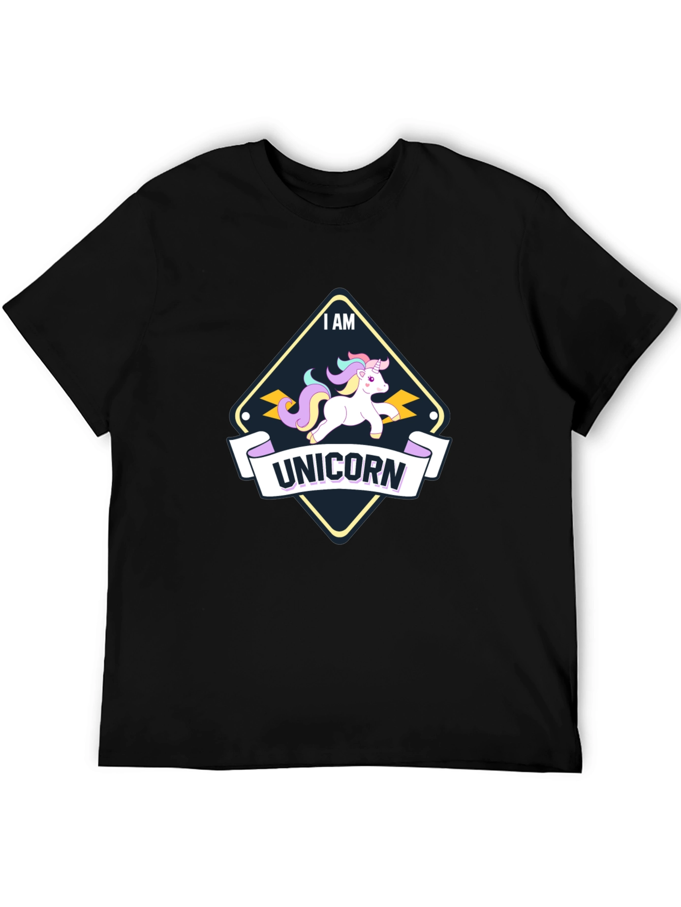 I Am Unicorn Black T-Shirt