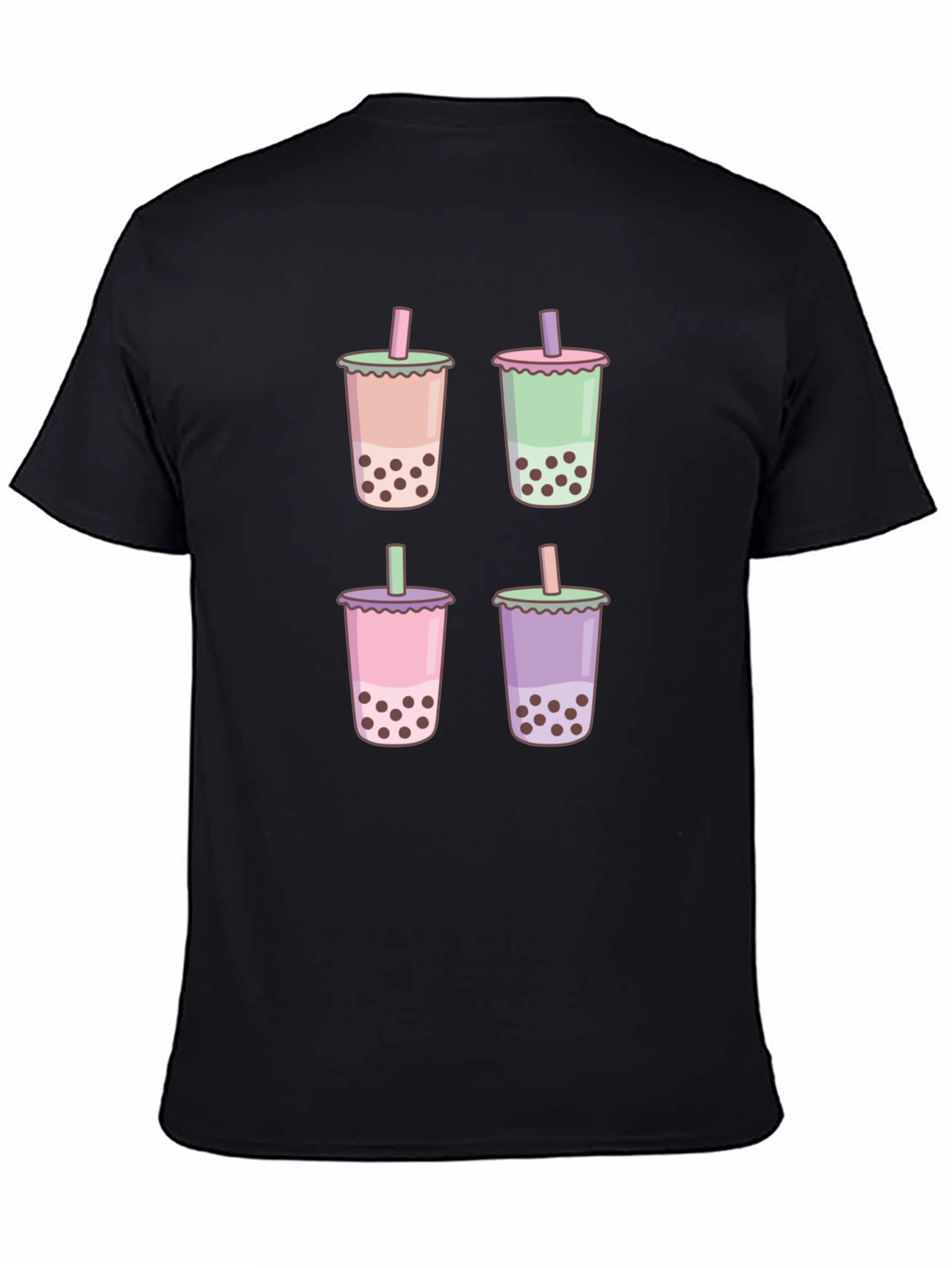 Boba Tea Graphic Black T-Shirt