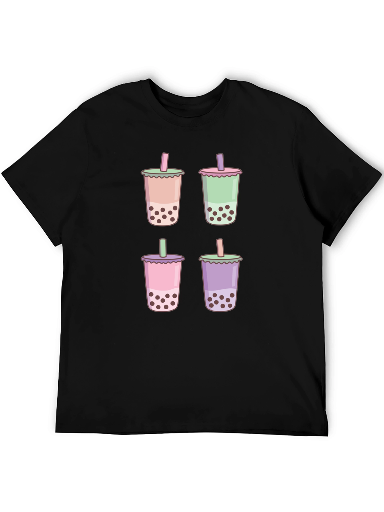 Boba Tea Graphic Black T-Shirt