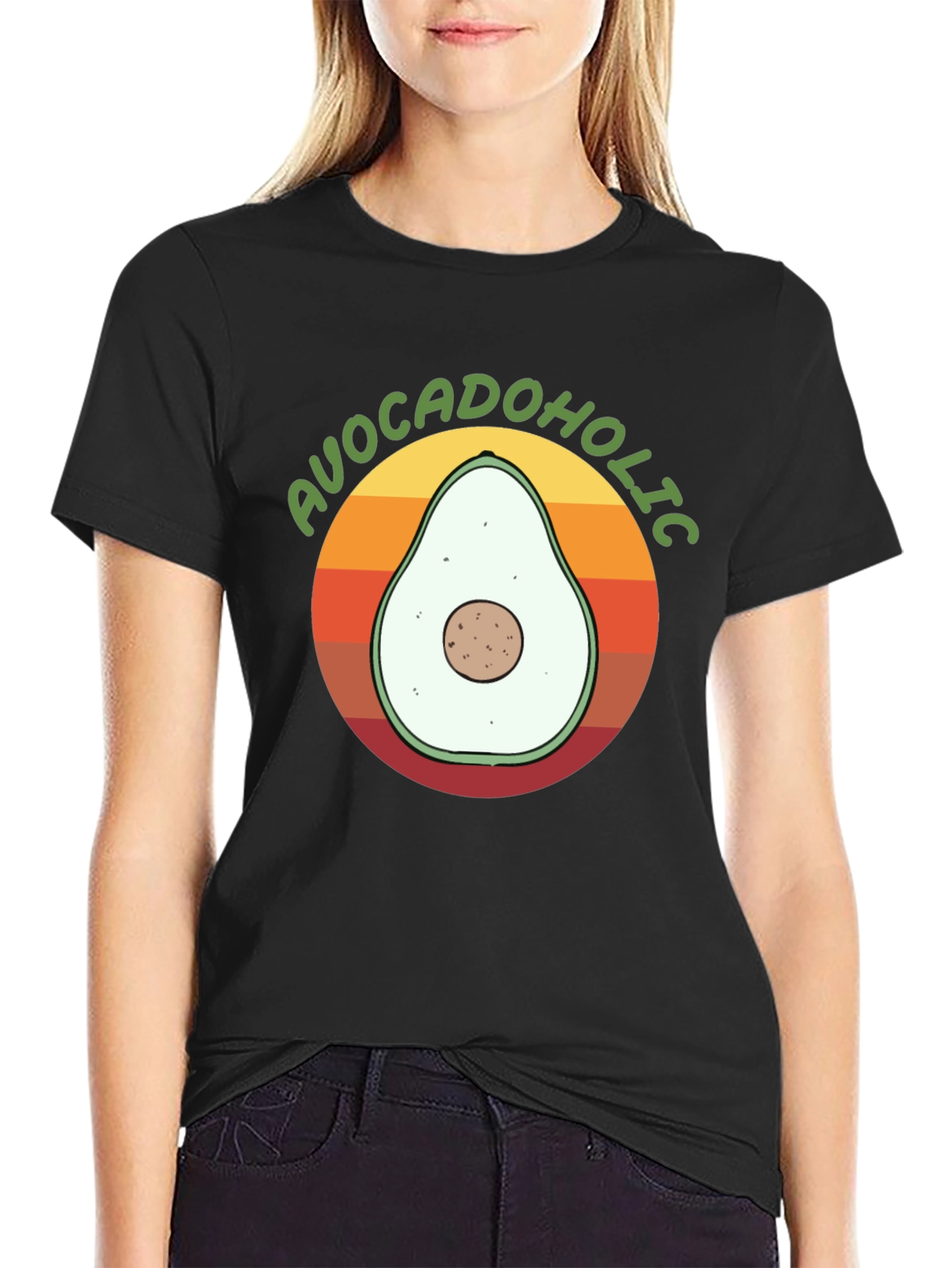 Avocadolholic Graphic T-Shirt - Retro Style