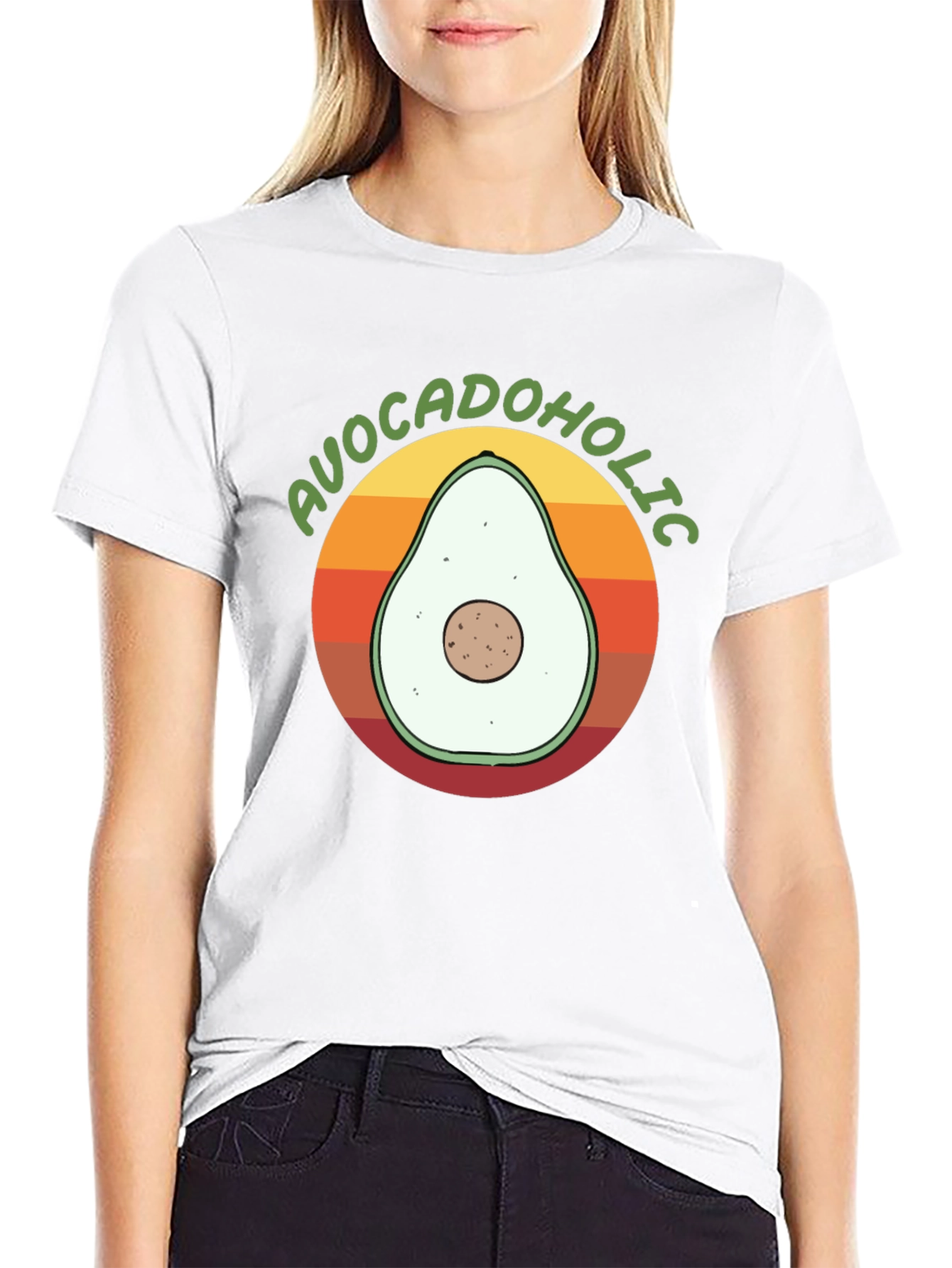 Avocadolholic Graphic T-Shirt - Retro Style