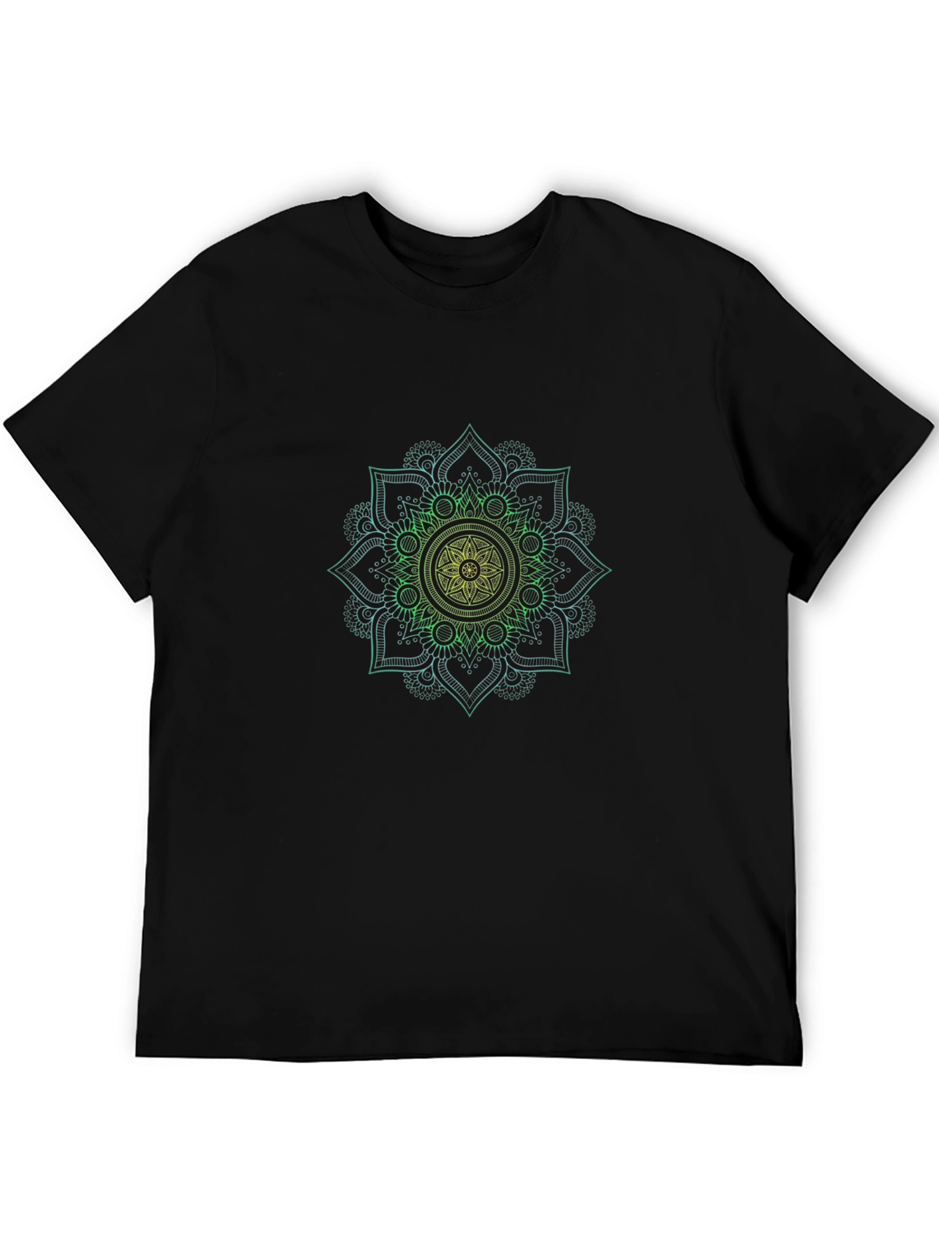 Mandala Graphic Print Black Tee