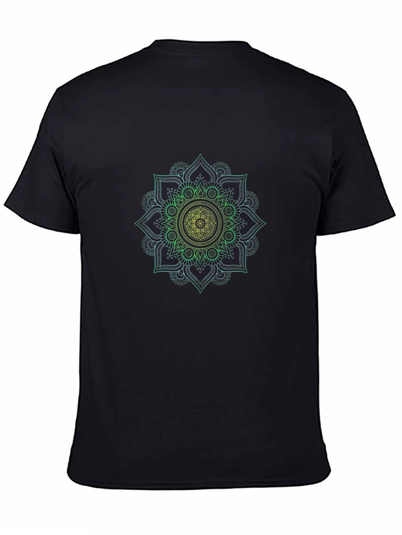 Mandala Graphic Print Black Tee