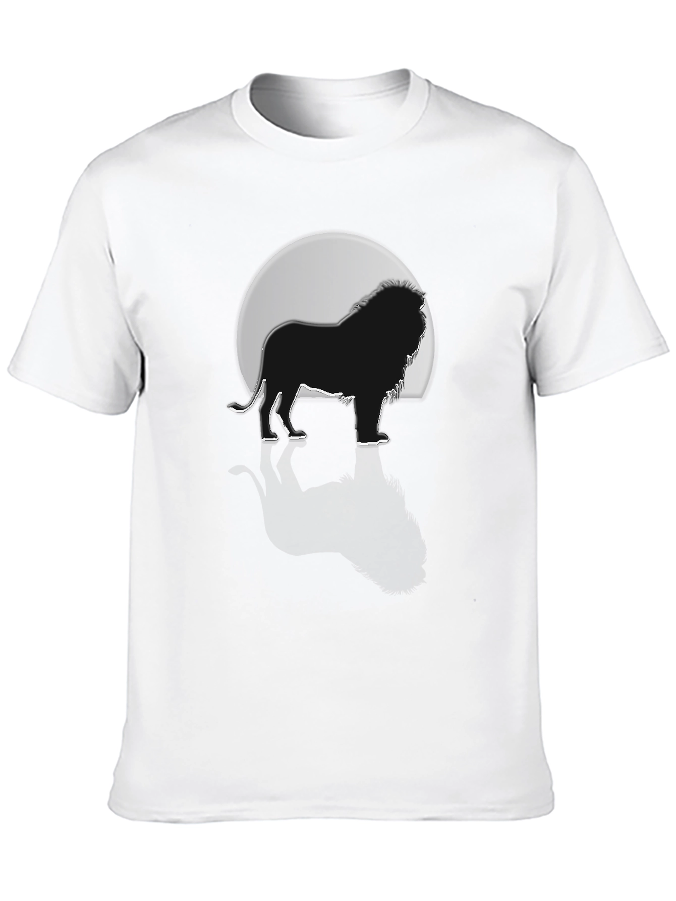Lion Silhouette Graphic Tee - Black