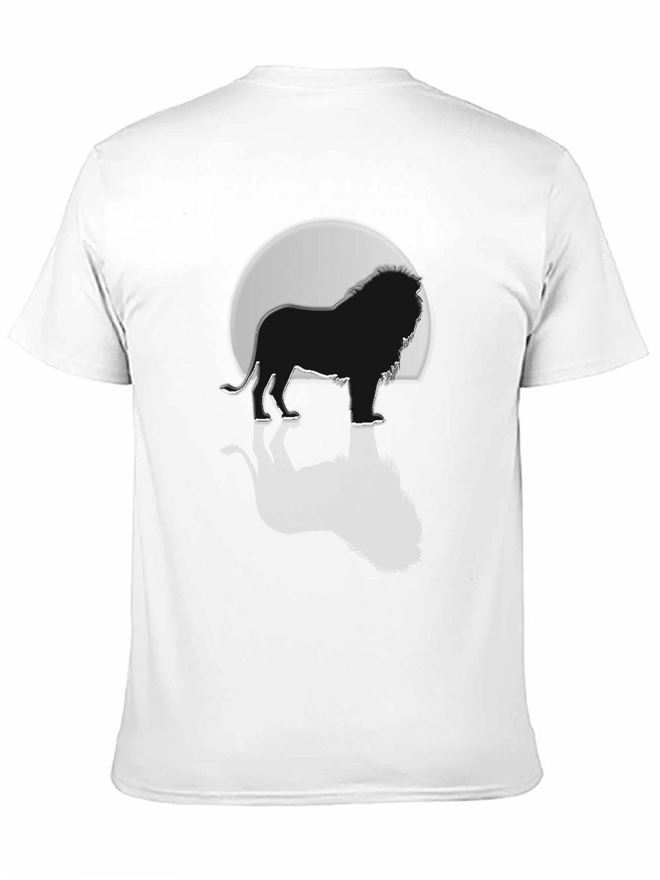 Lion Silhouette Graphic Tee - Black