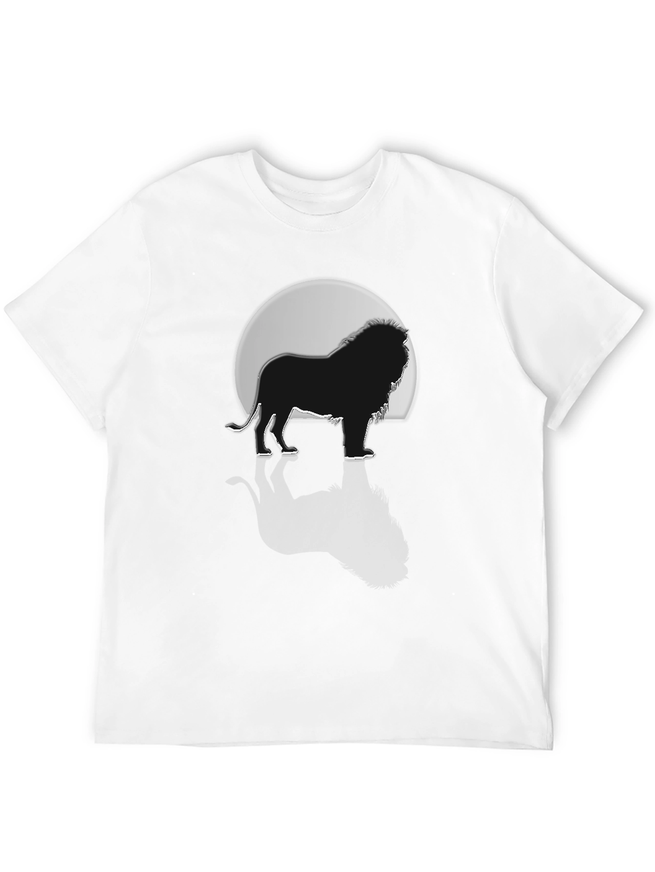 Lion Silhouette Graphic Tee - Black