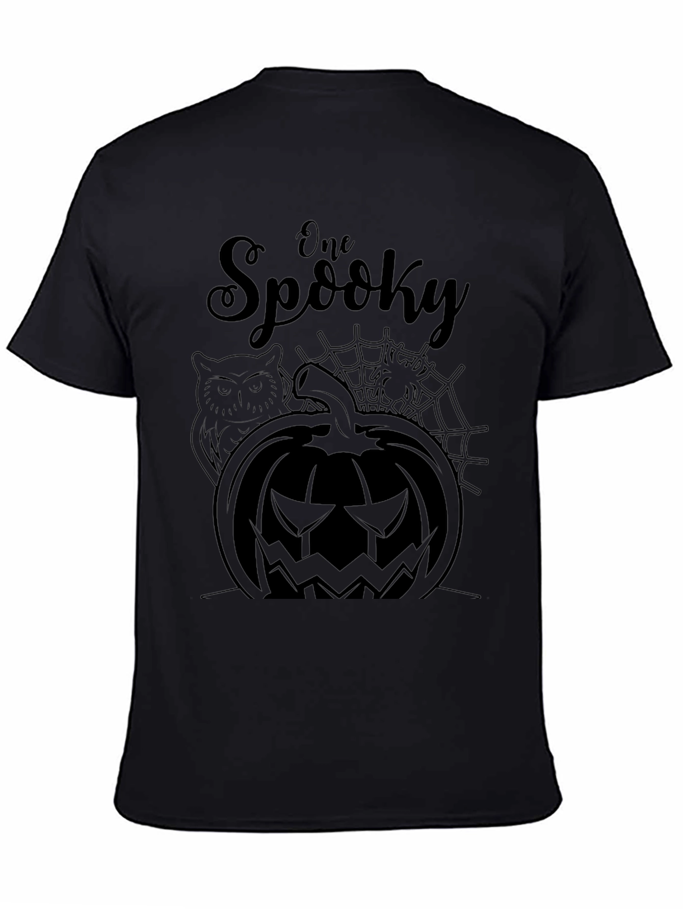 One Spooky Halloween Black Graphic Tee Shirt