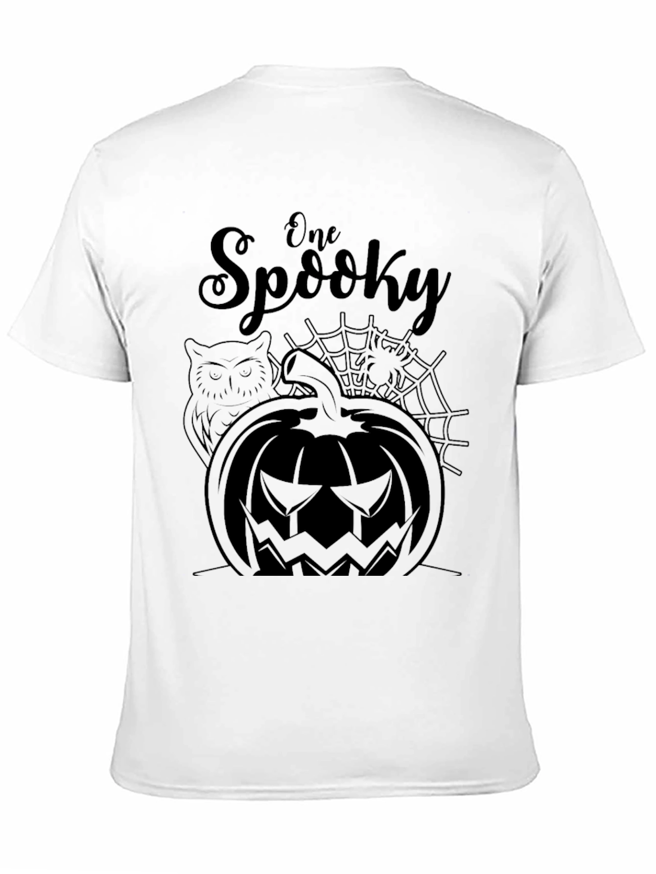 One Spooky Halloween Black Graphic Tee Shirt