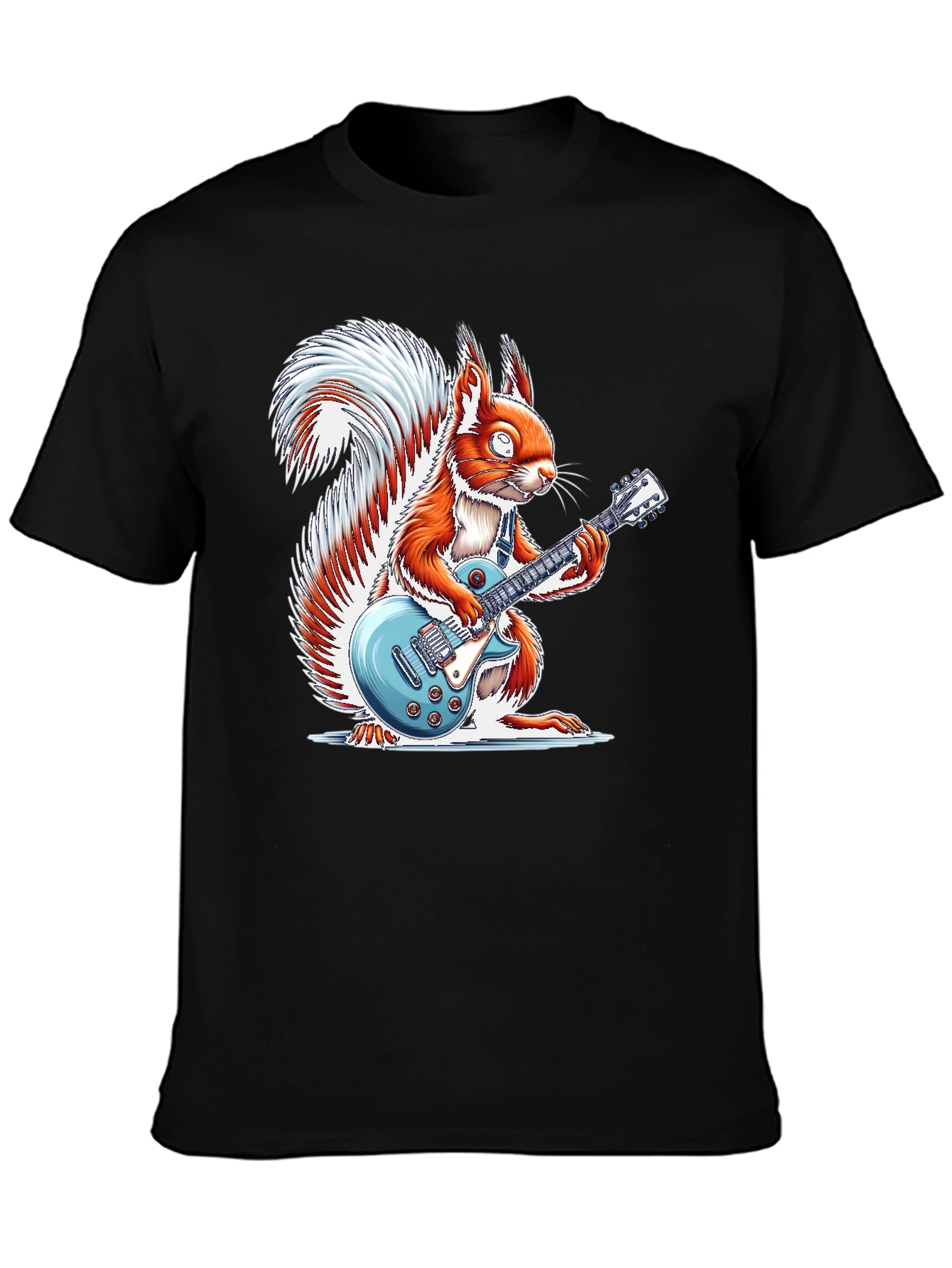 Squirrel Guitarist Graphic T-Shirt
