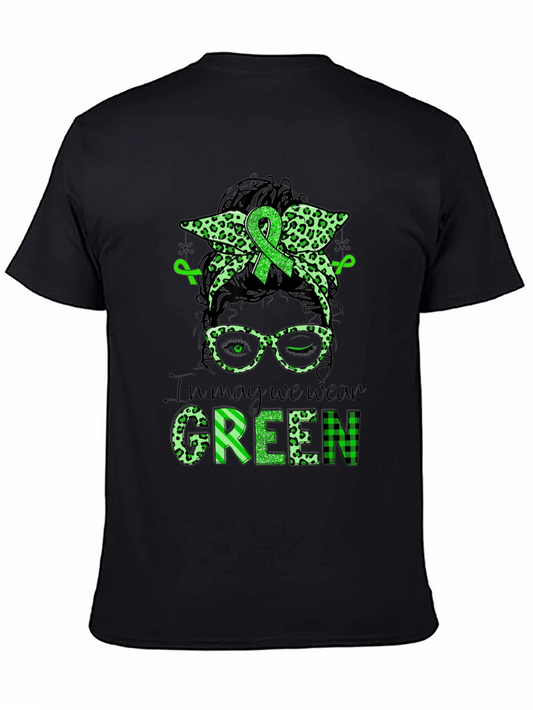 In May We Wear Green T-Shirt Mental Health Awareness