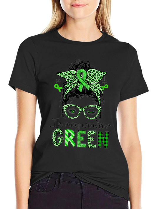 In May We Wear Green T-Shirt Mental Health Awareness