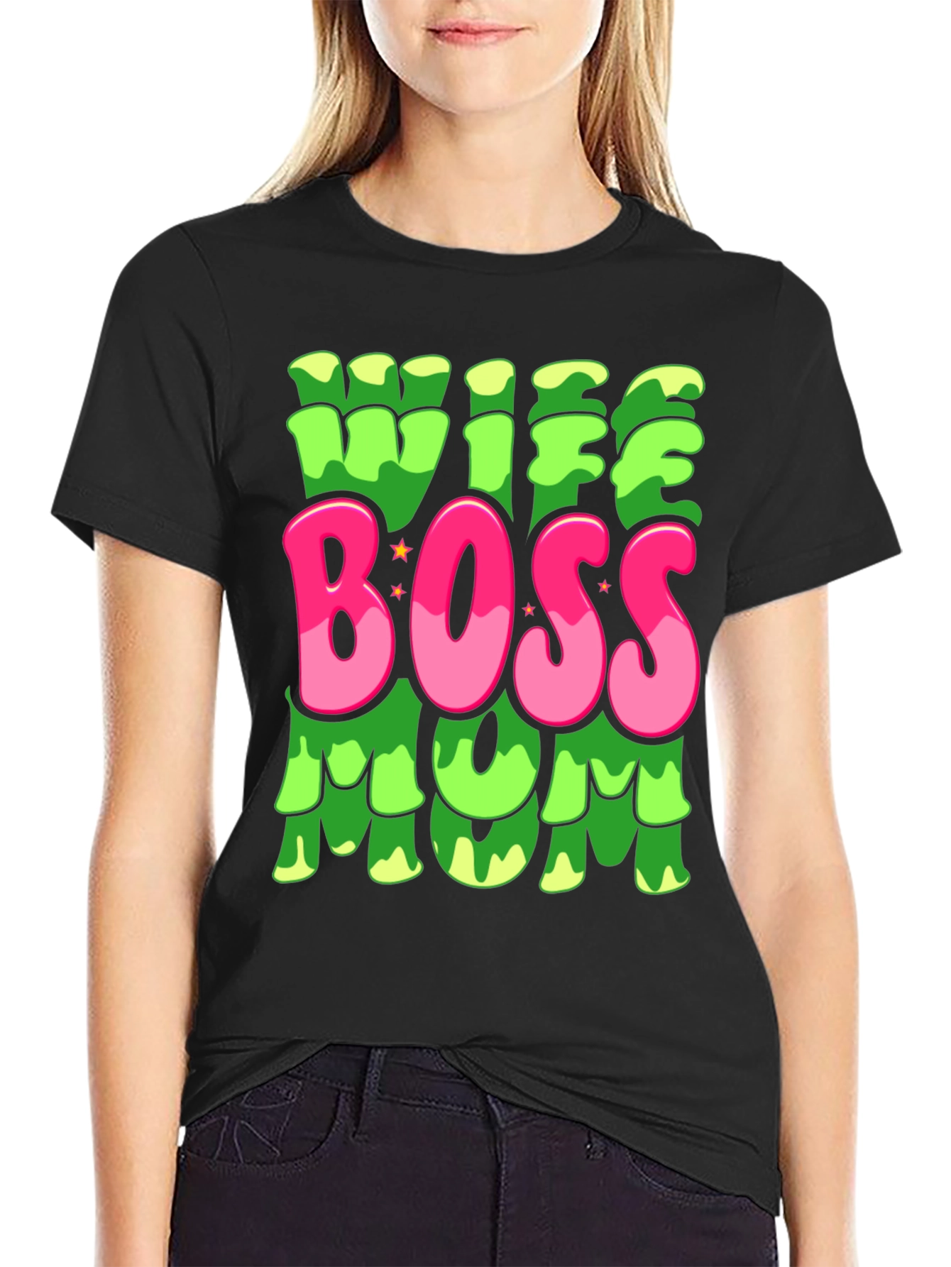 Wife Boss Mom Graphic T-Shirt