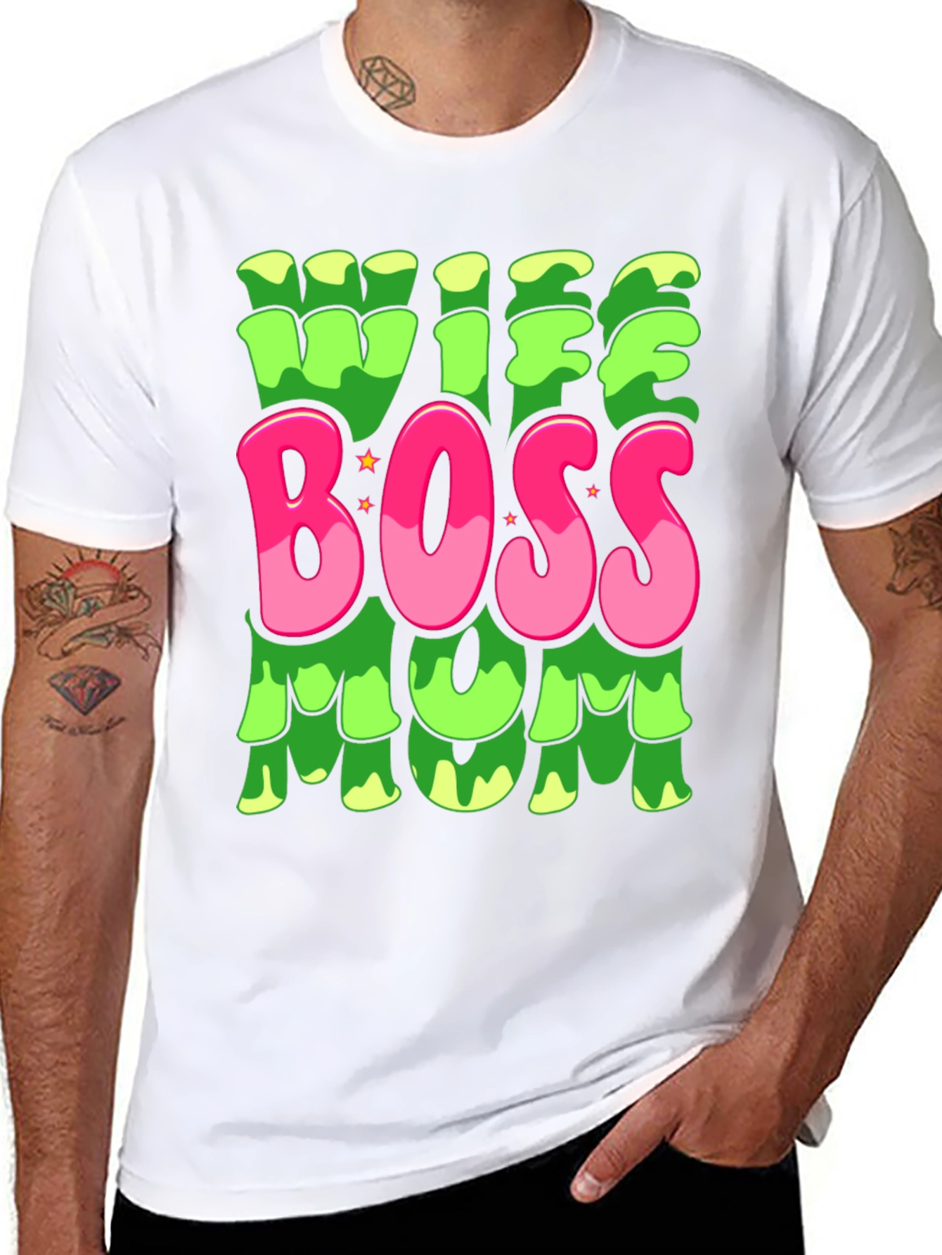 Wife Boss Mom Graphic T-Shirt