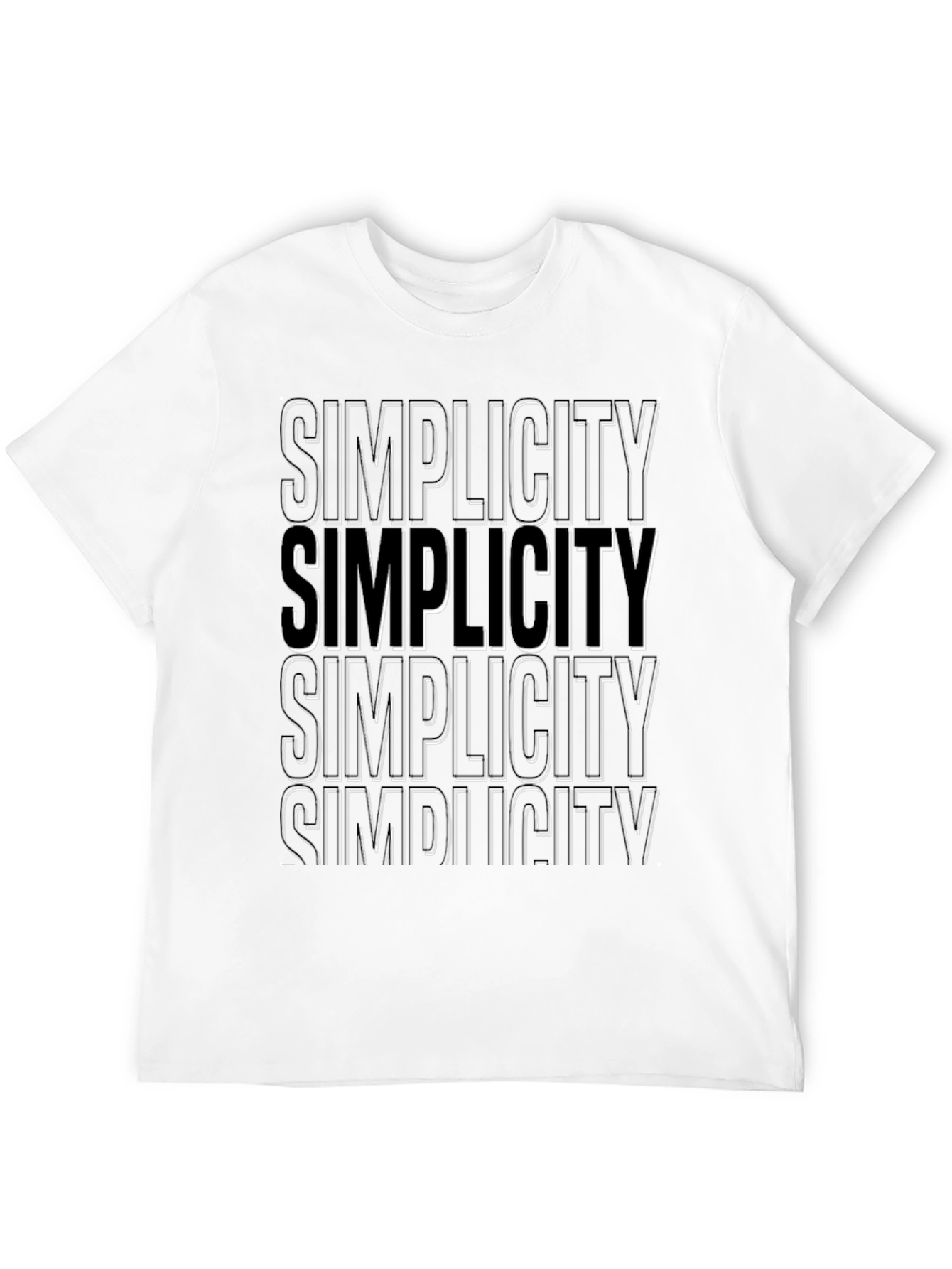 Simplicity Graphic Tee - Modern Black T-Shirt