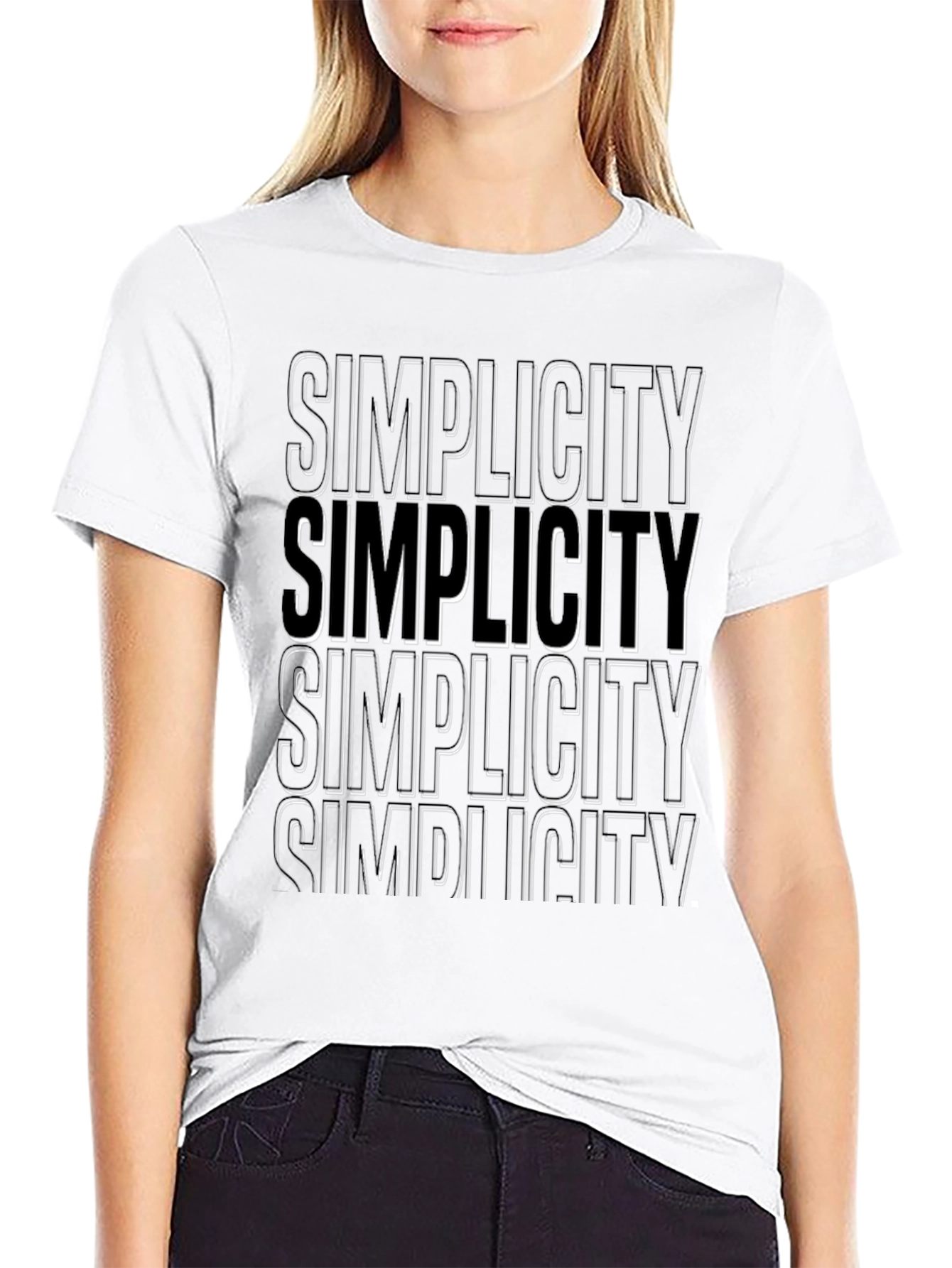 Simplicity Graphic Tee - Modern Black T-Shirt