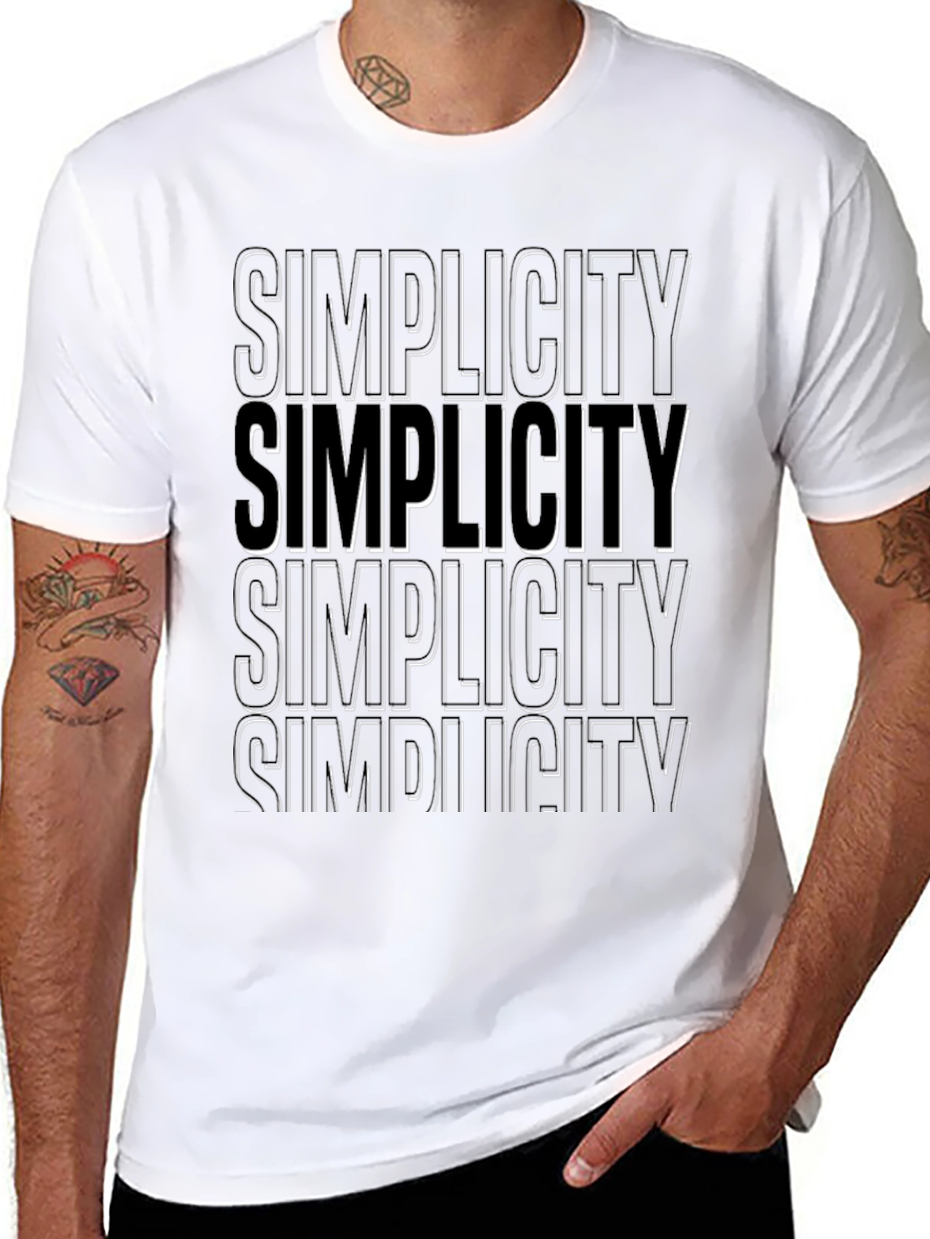 Simplicity Graphic Tee - Modern Black T-Shirt