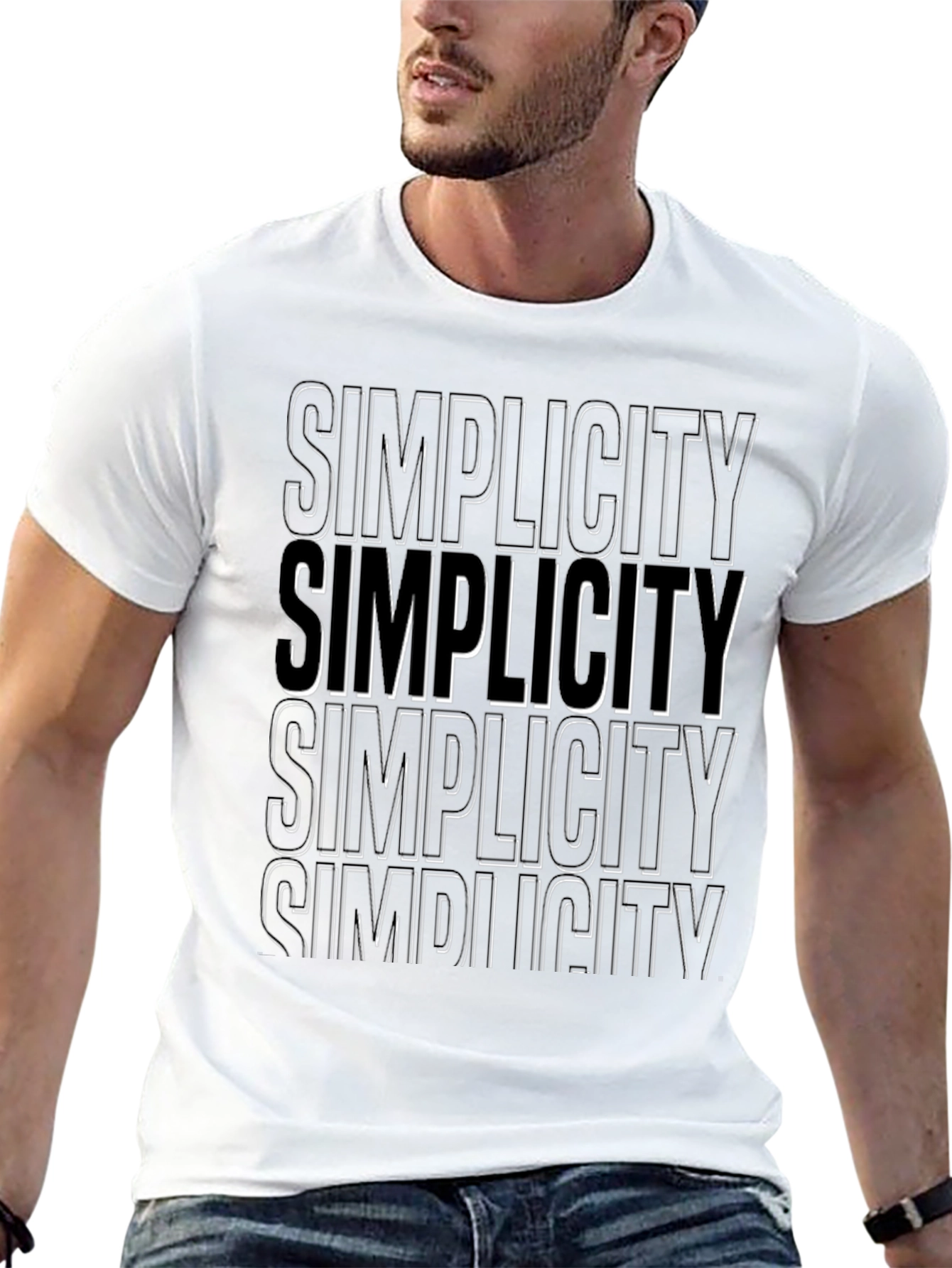 Simplicity Graphic Tee - Modern Black T-Shirt