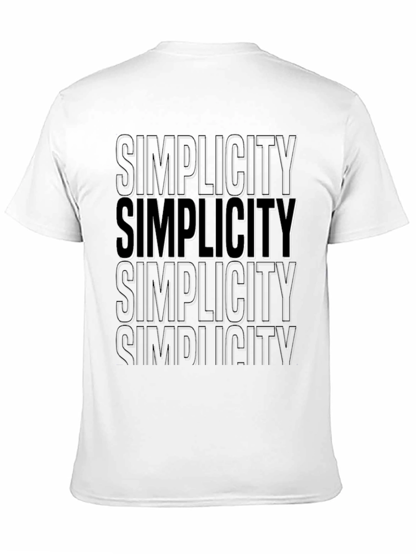 Simplicity Graphic Tee - Modern Black T-Shirt