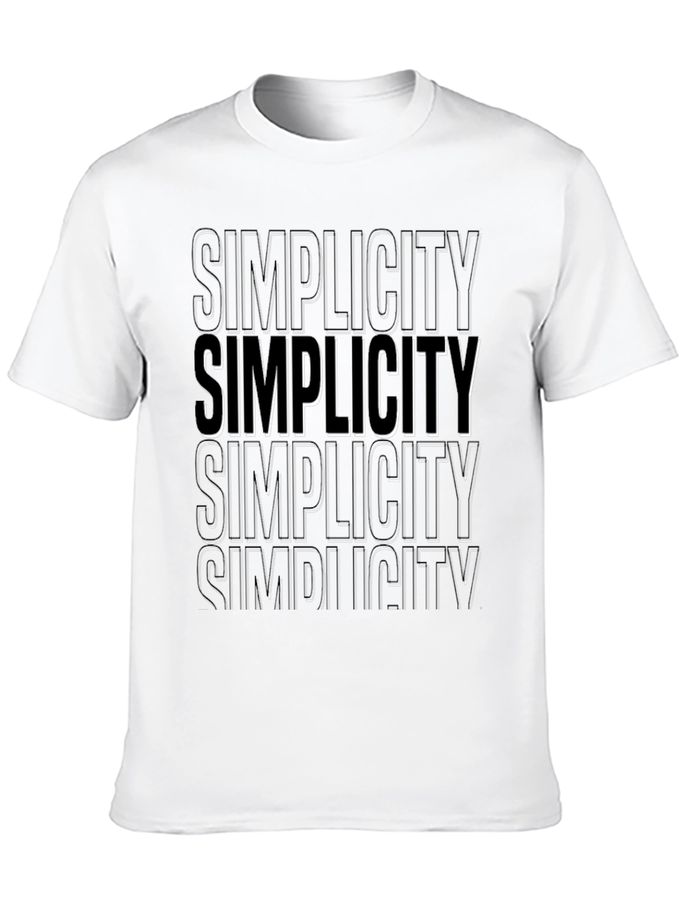 Simplicity Graphic Tee - Modern Black T-Shirt
