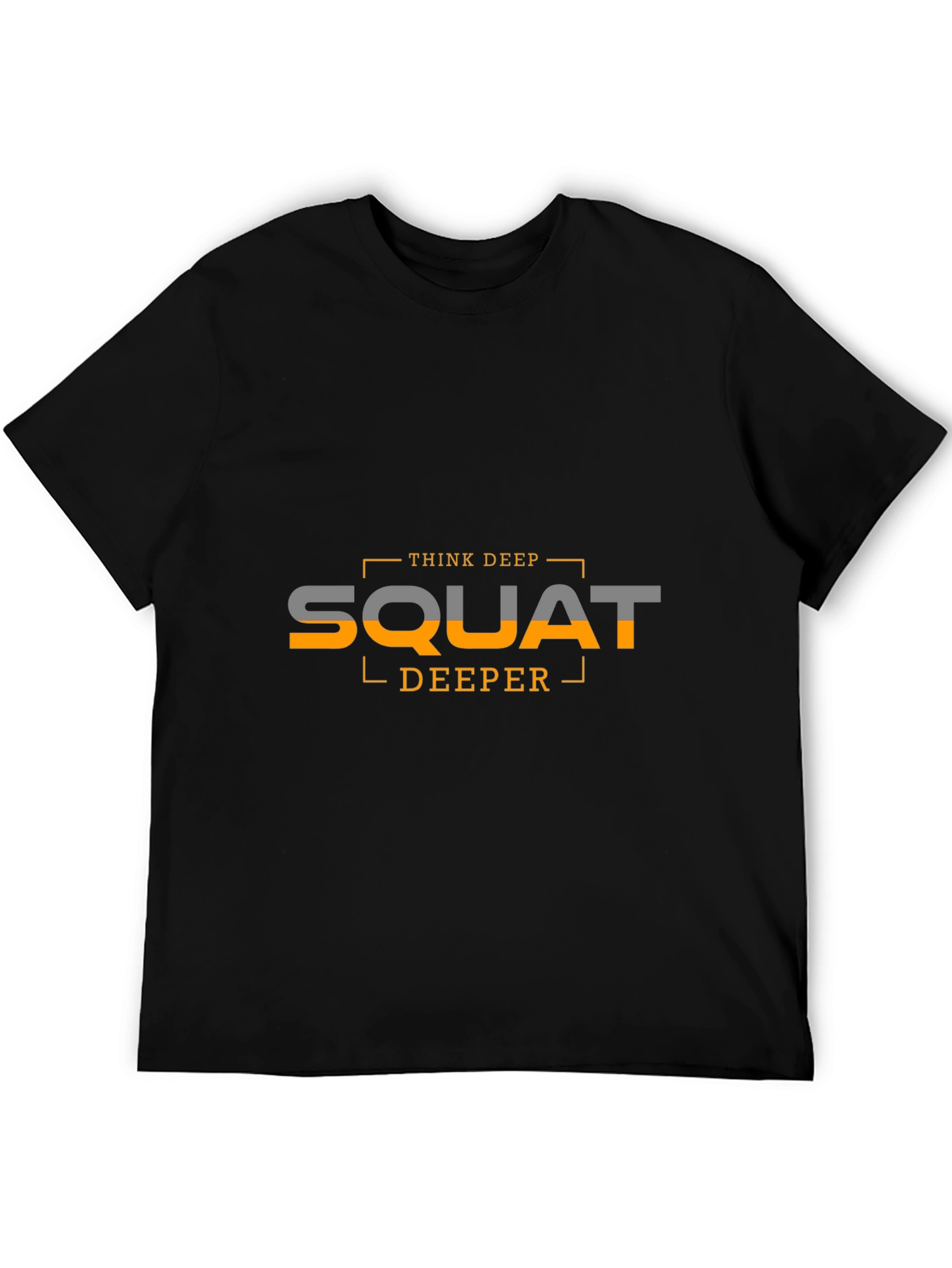 Think Deep Squat Deeper Black Graphic Tee