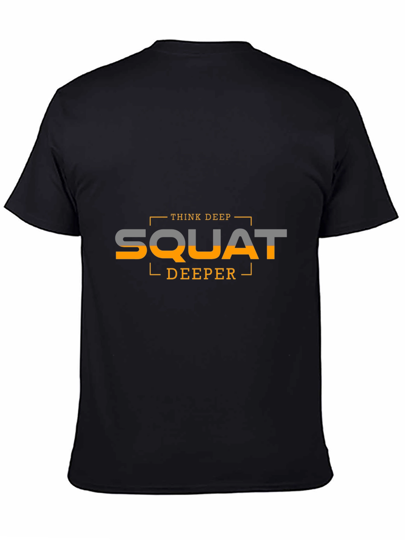 Think Deep Squat Deeper Black Graphic Tee