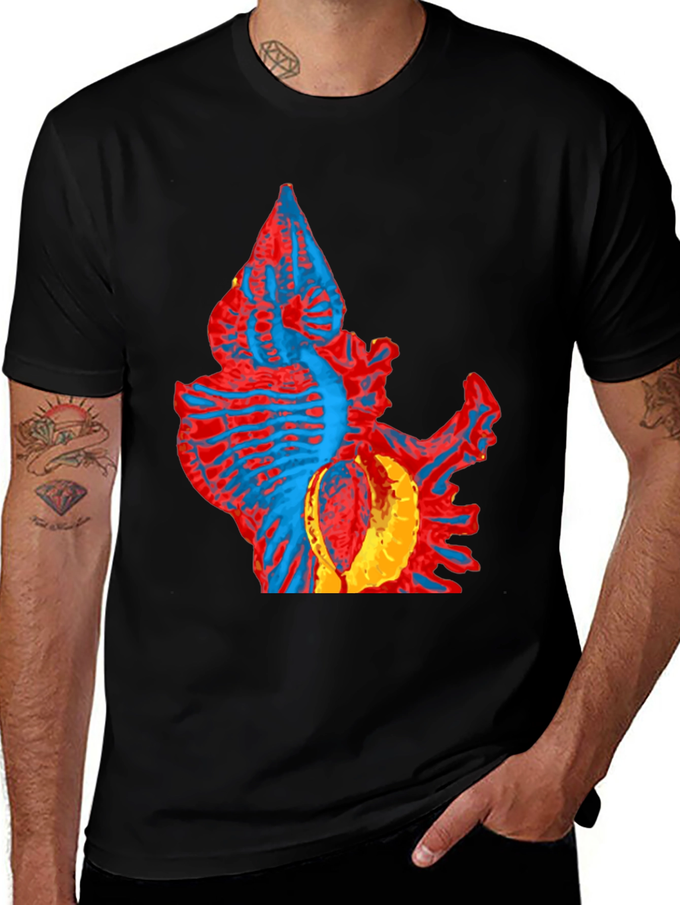 Abstract Creature Graphic Tee - Unique Design