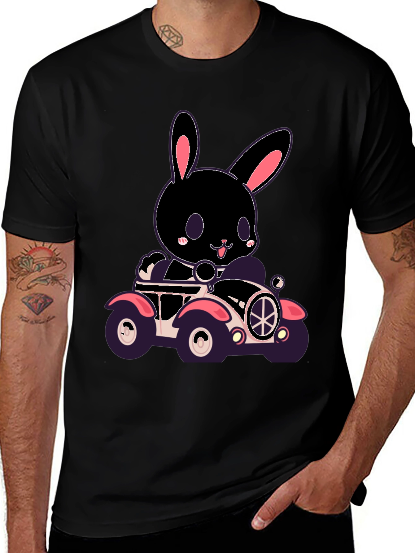Bunny in Car Graphic T-Shirt
