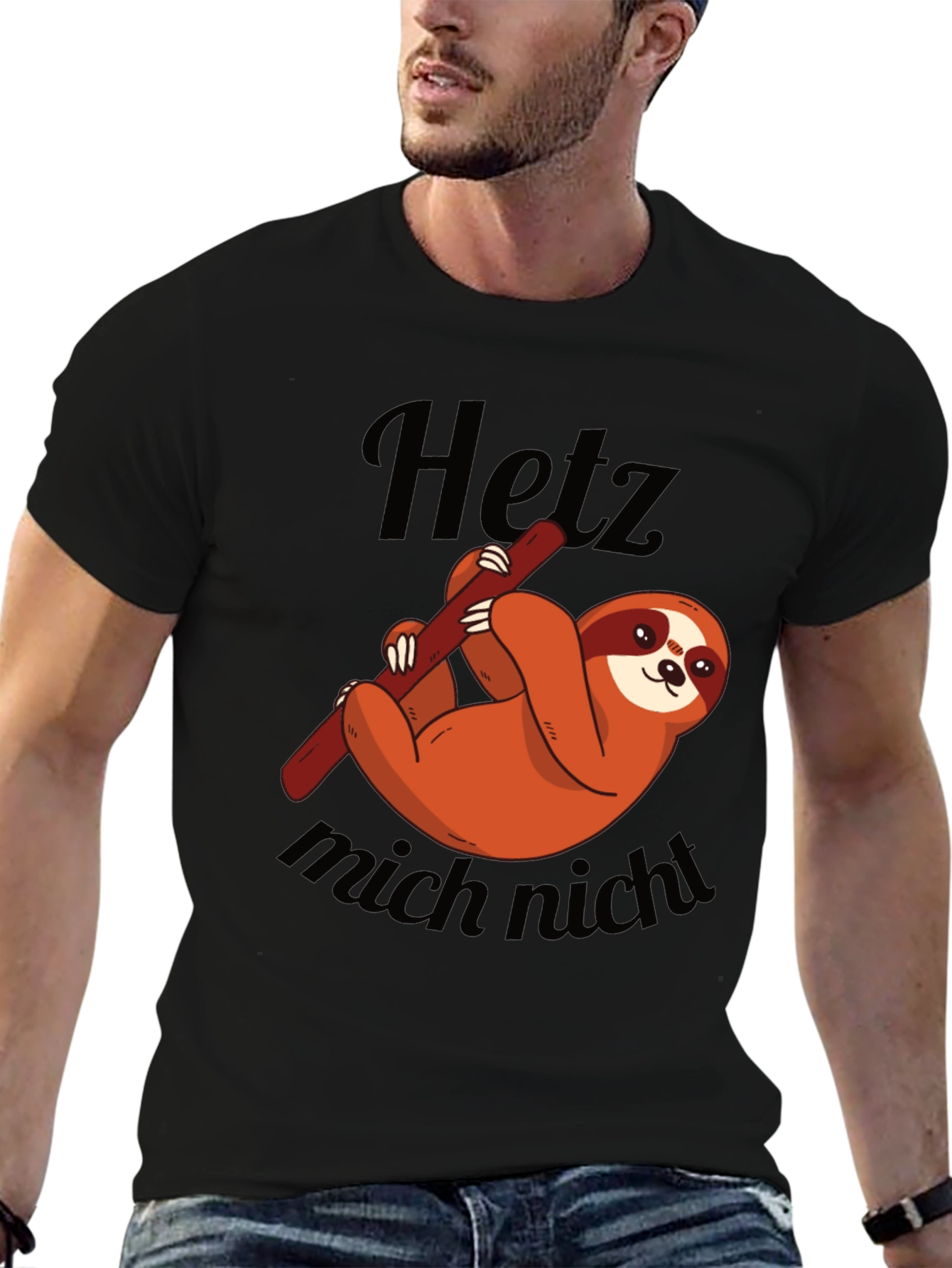 Cute Sloth Graphic Tee - Hetz mich nicht