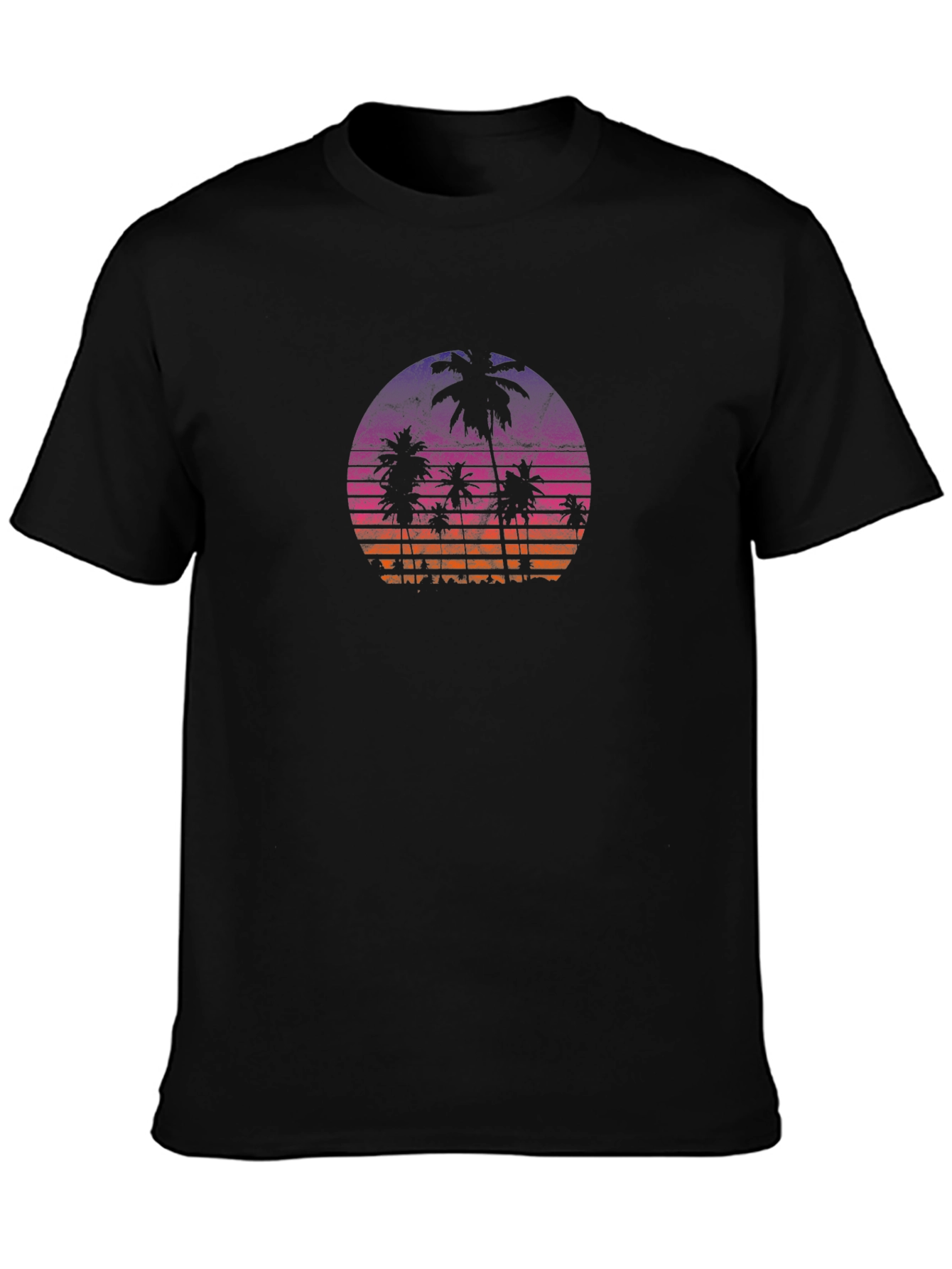 Retro Sunset Palm Tree Graphic Tee