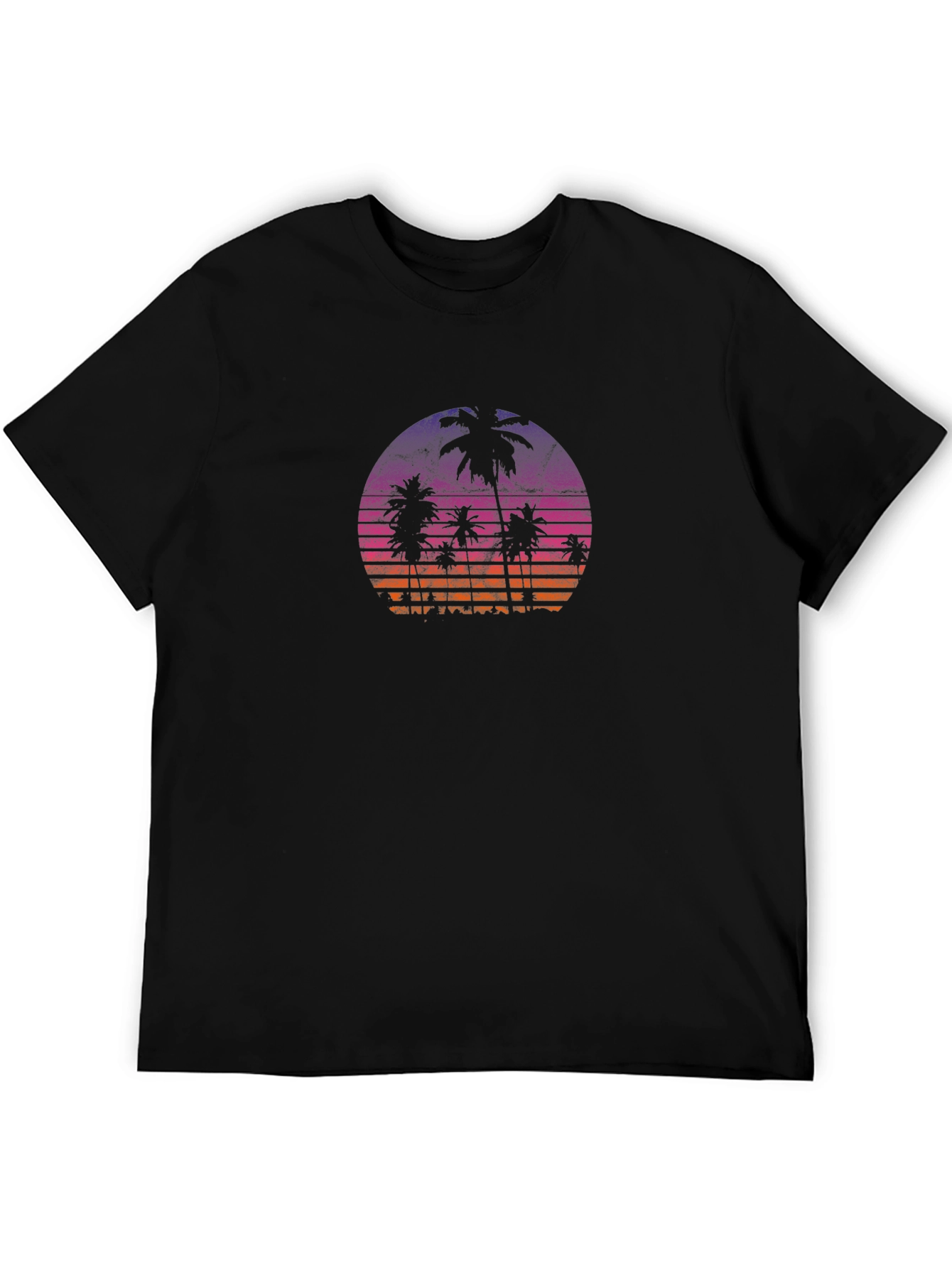 Retro Sunset Palm Tree Graphic Tee