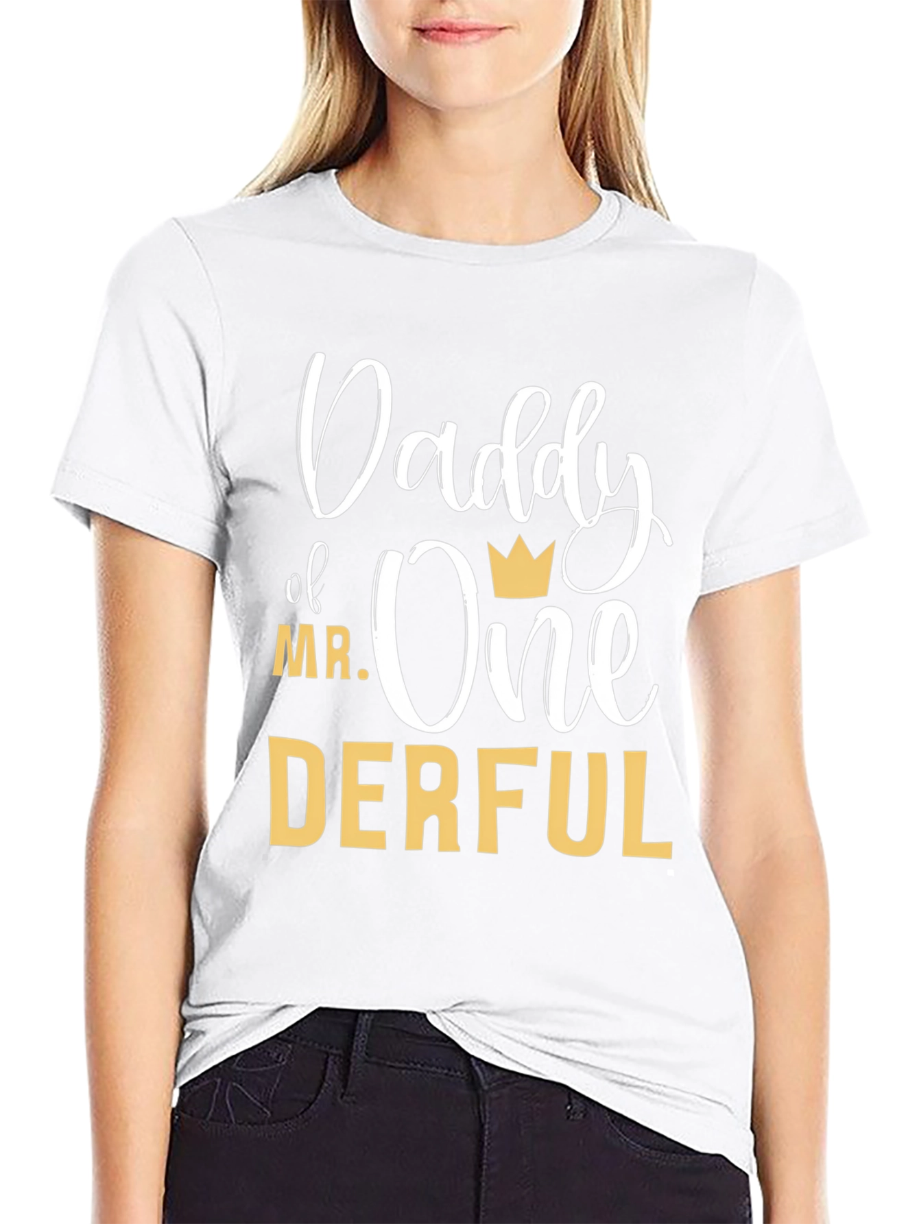 Daddy of Mr. One-Derful Black T-Shirt