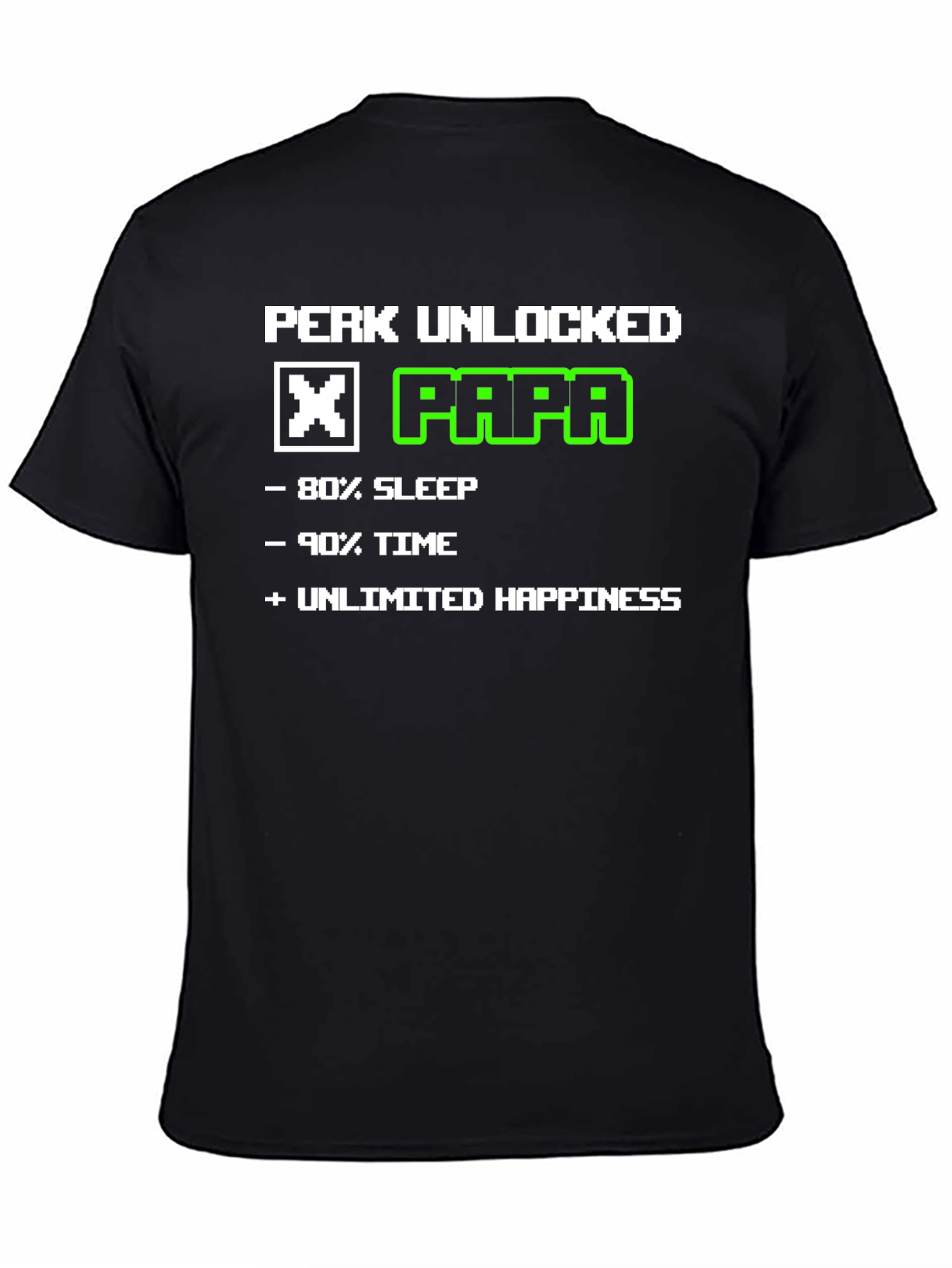 Perk Unlocked Papa T-Shirt - Gamer Dad Tee