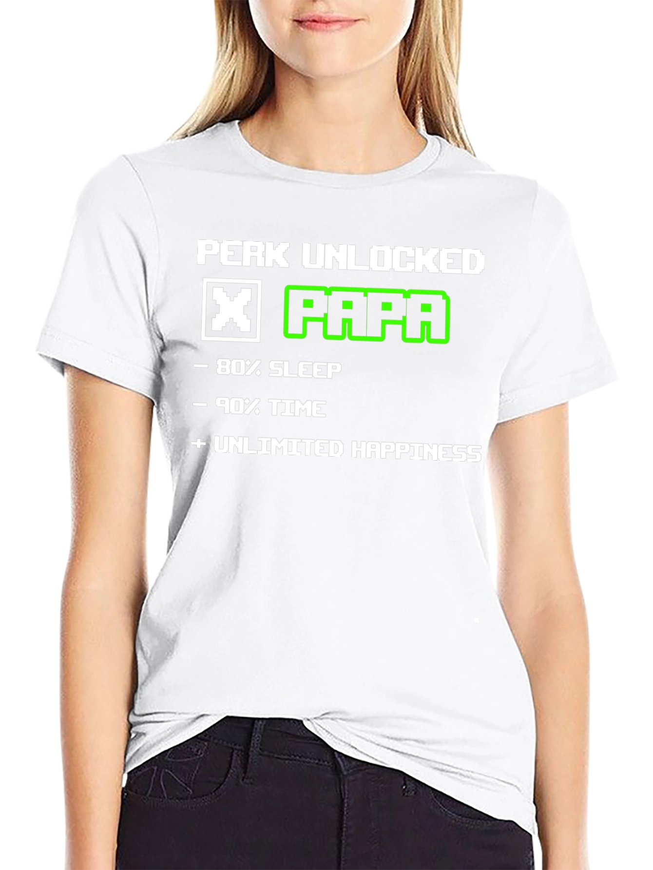 Perk Unlocked Papa T-Shirt - Gamer Dad Tee