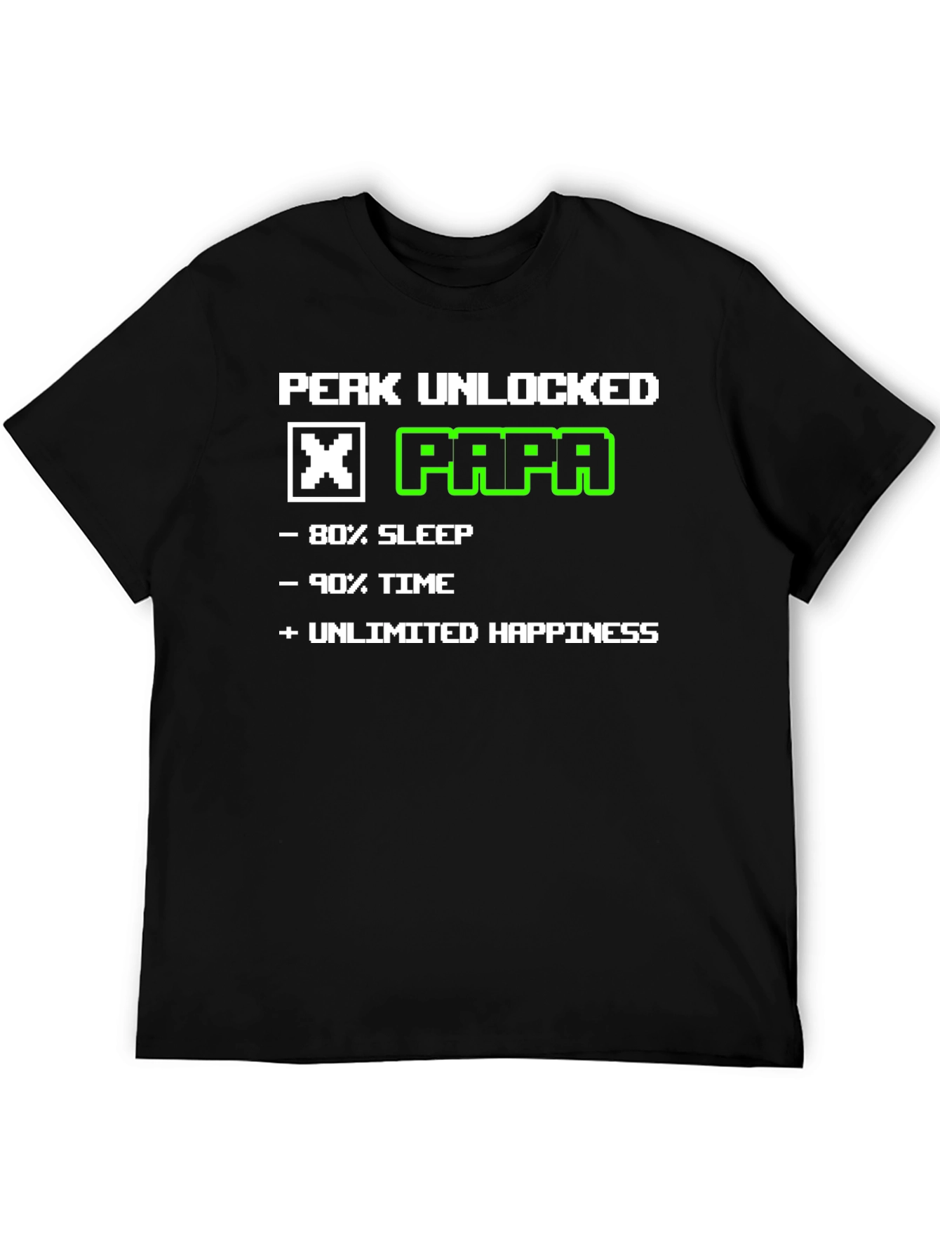 Perk Unlocked Papa T-Shirt - Gamer Dad Tee