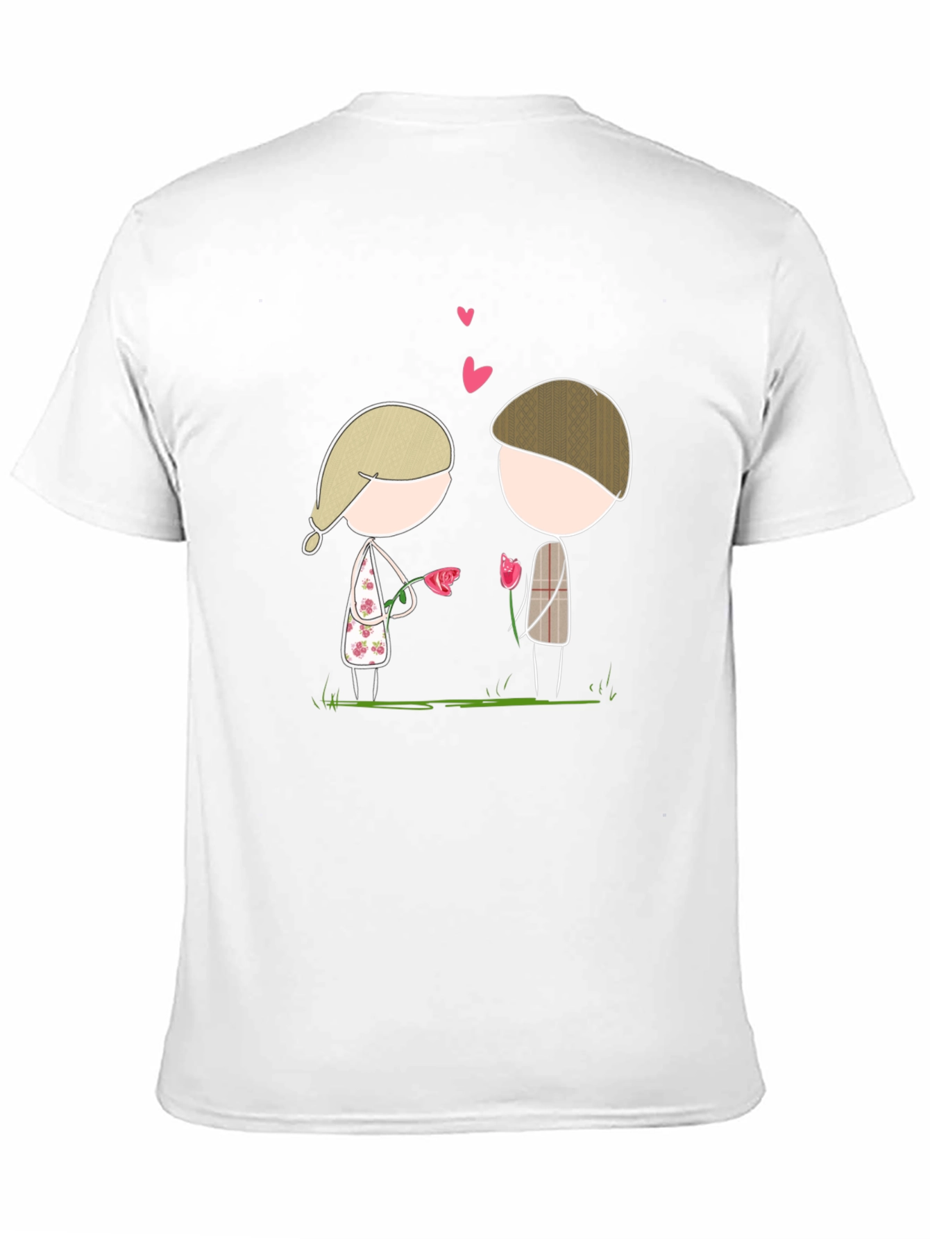 Cute Couple Cartoon Graphic Tee