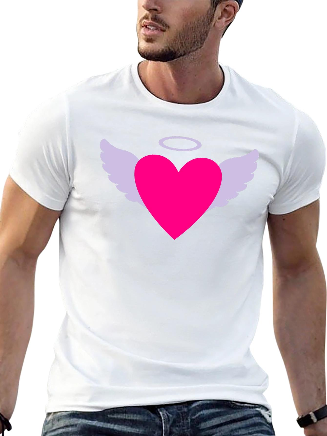 Heart with Wings T-Shirt - Angelic Love Design