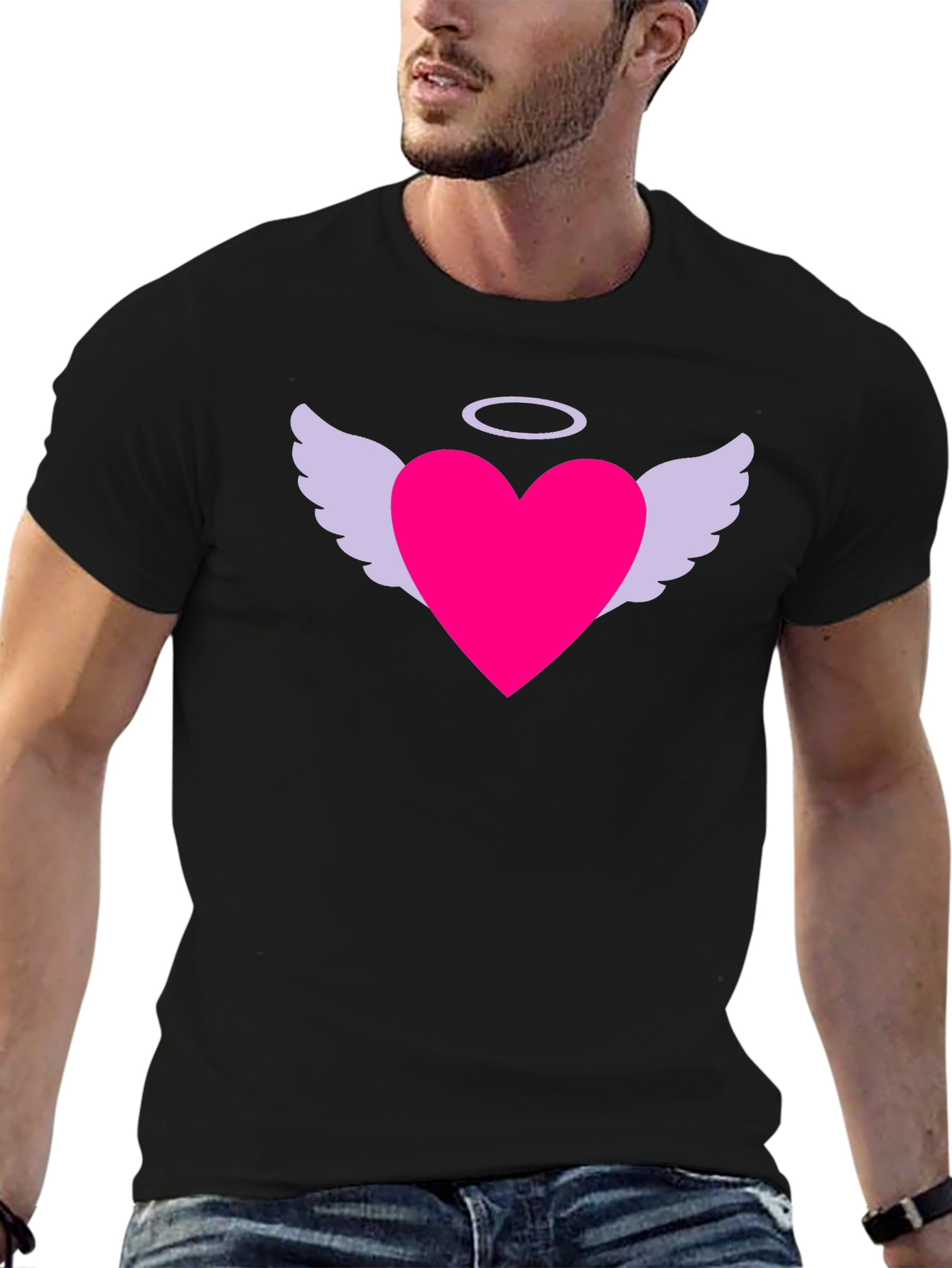 Heart with Wings T-Shirt - Angelic Love Design