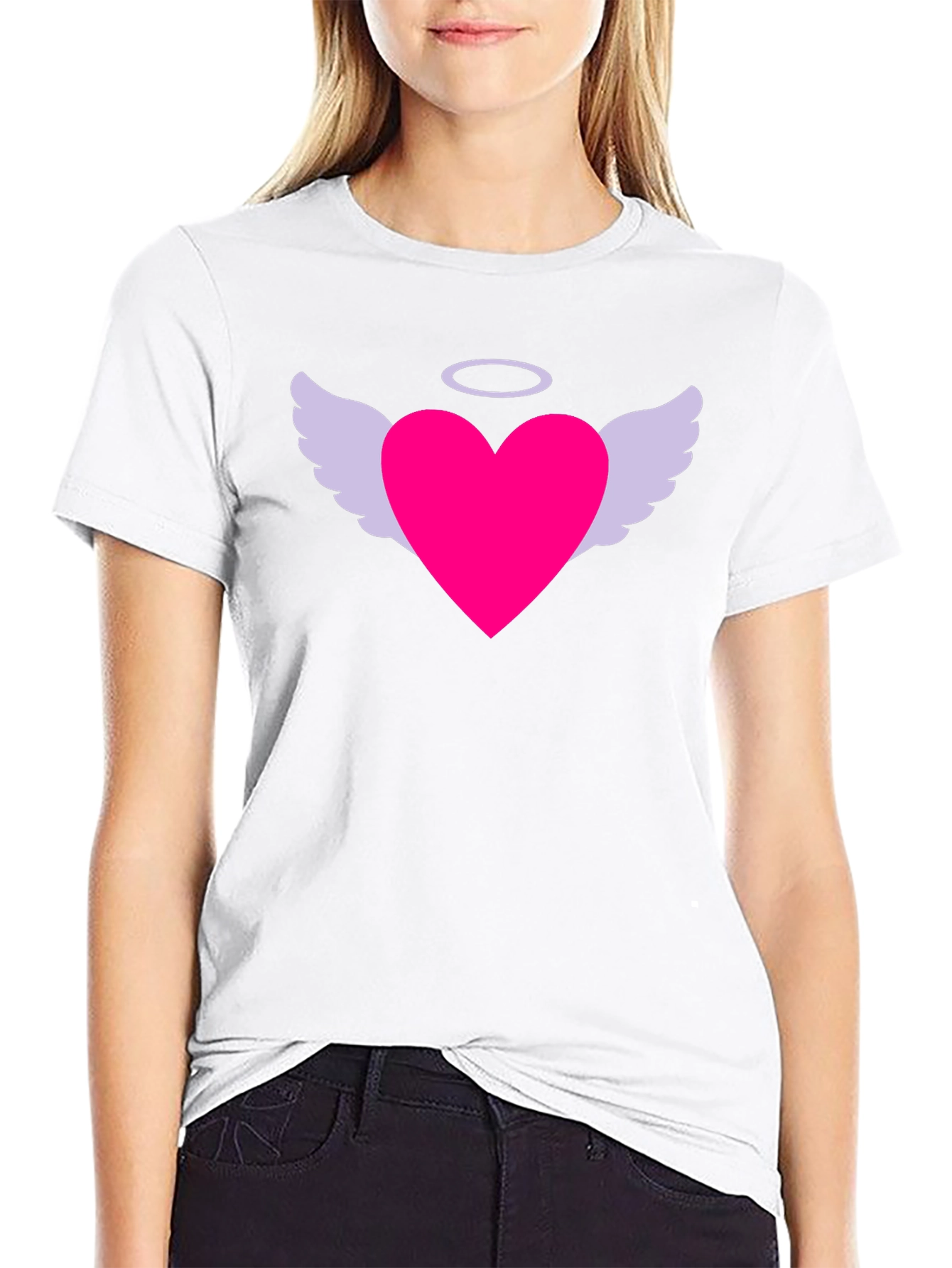 Heart with Wings T-Shirt - Angelic Love Design
