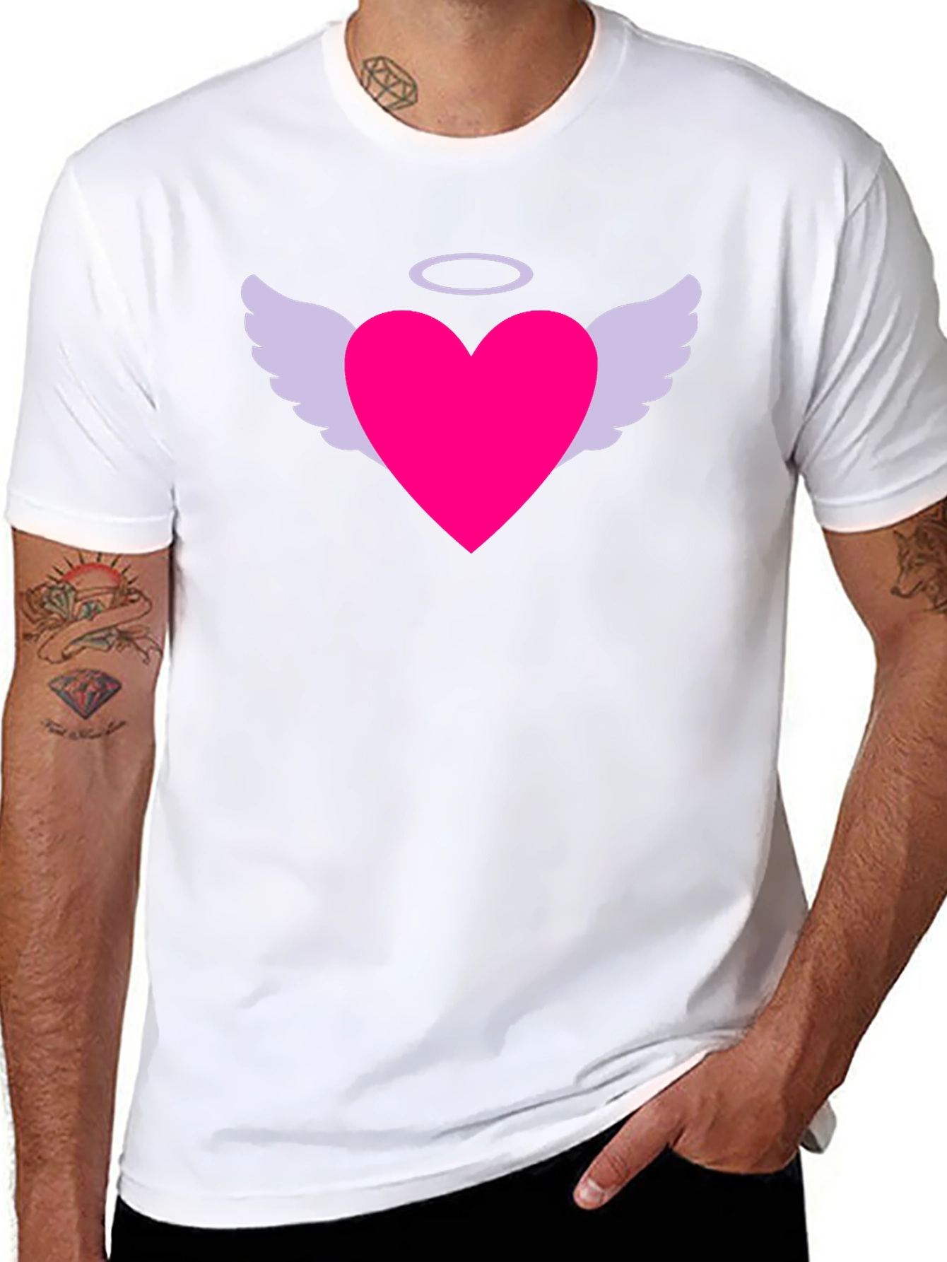 Heart with Wings T-Shirt - Angelic Love Design