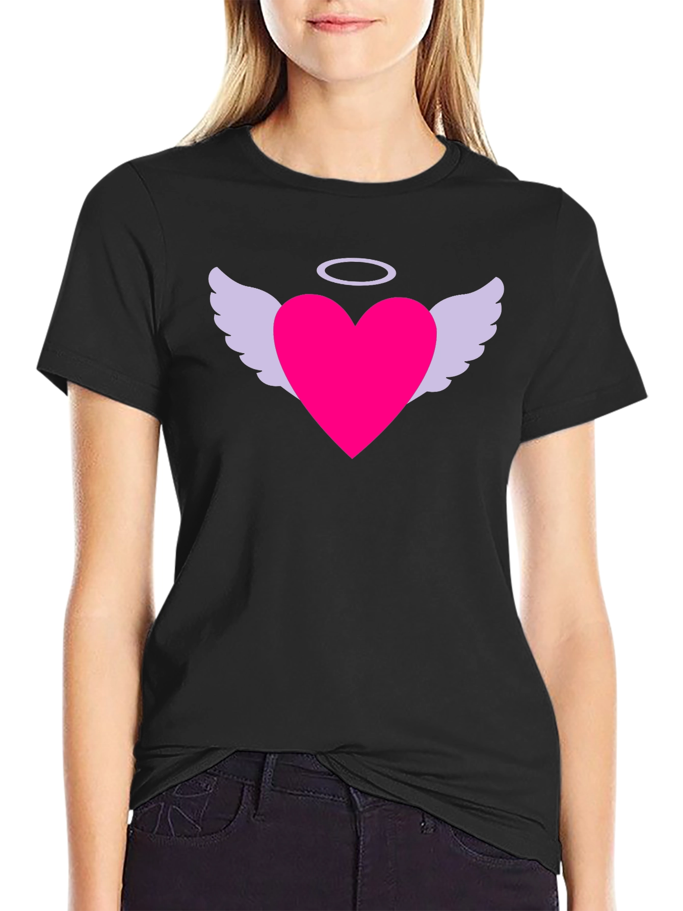 Heart with Wings T-Shirt - Angelic Love Design